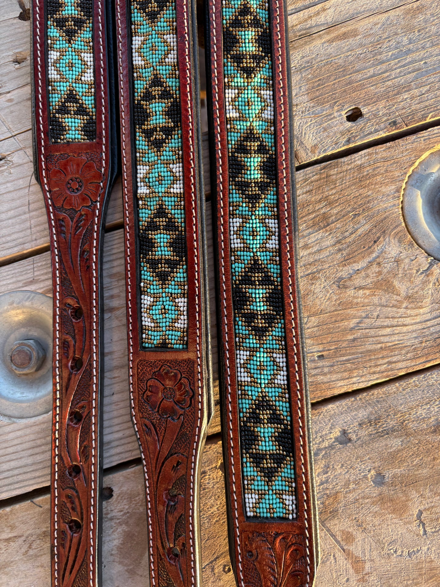 Turquoise Gold Dog Collar