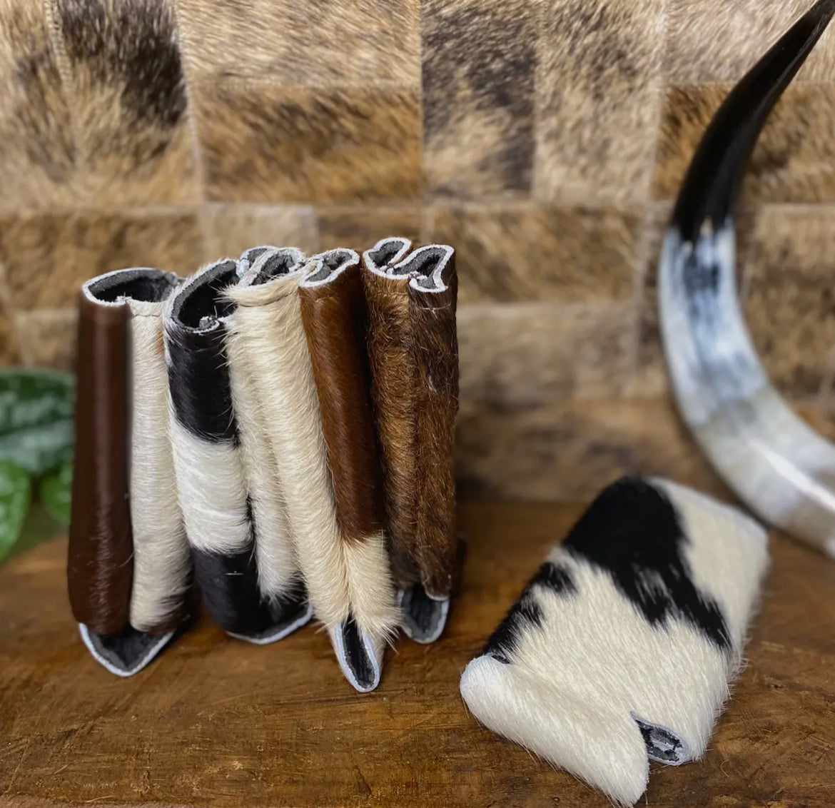 Cowhide Koozies - Skinny Can