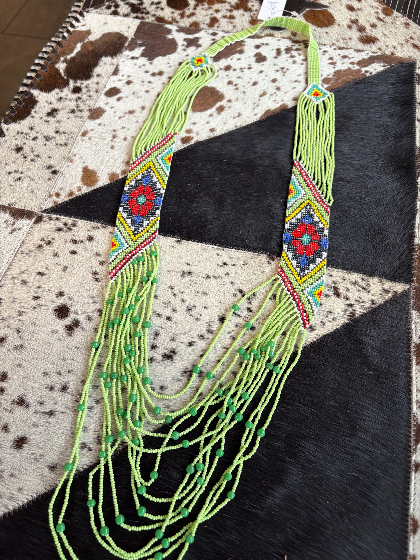 Limón Floral Beaded Necklace
