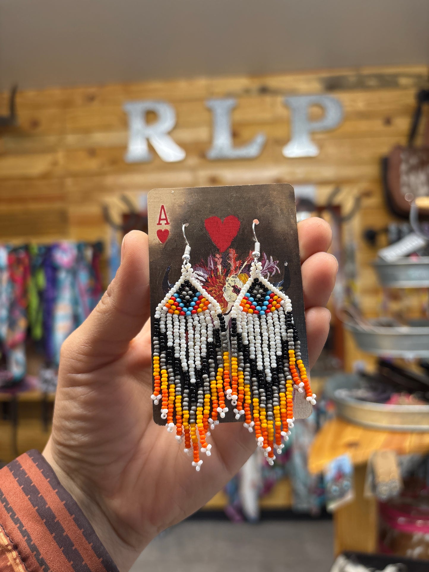 Beaded Earrings- bison matching