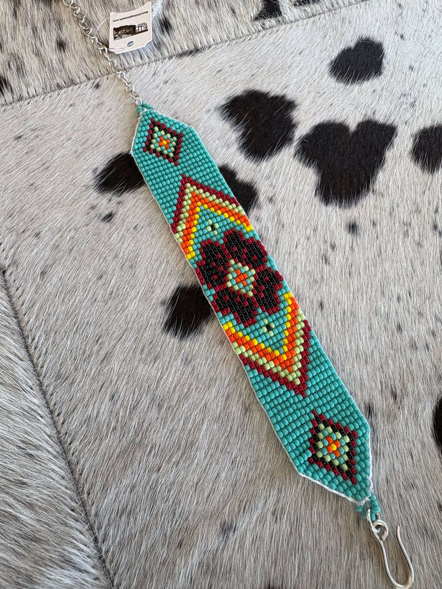 Turquoise Diamond Beaded Bracelet (matching)