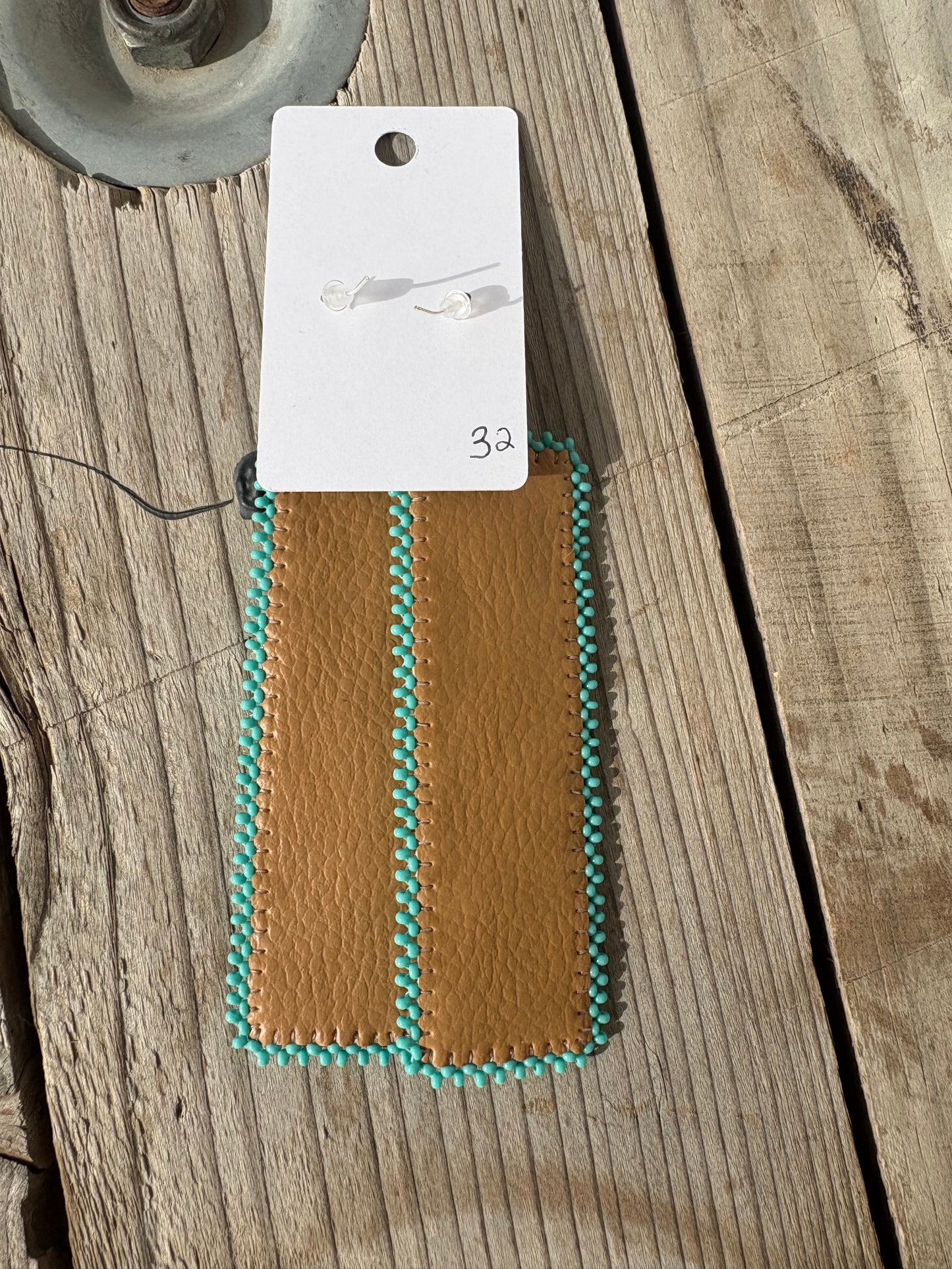 Indie Beaded Earrings - turquoise