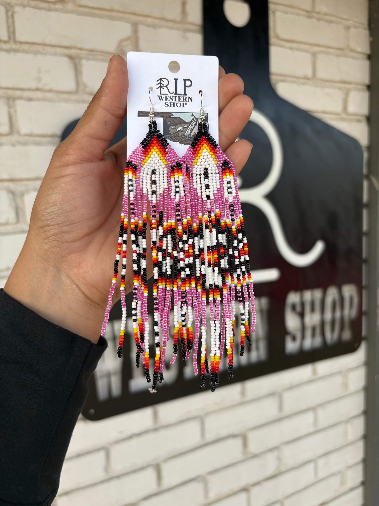 Pink Feather Earrings