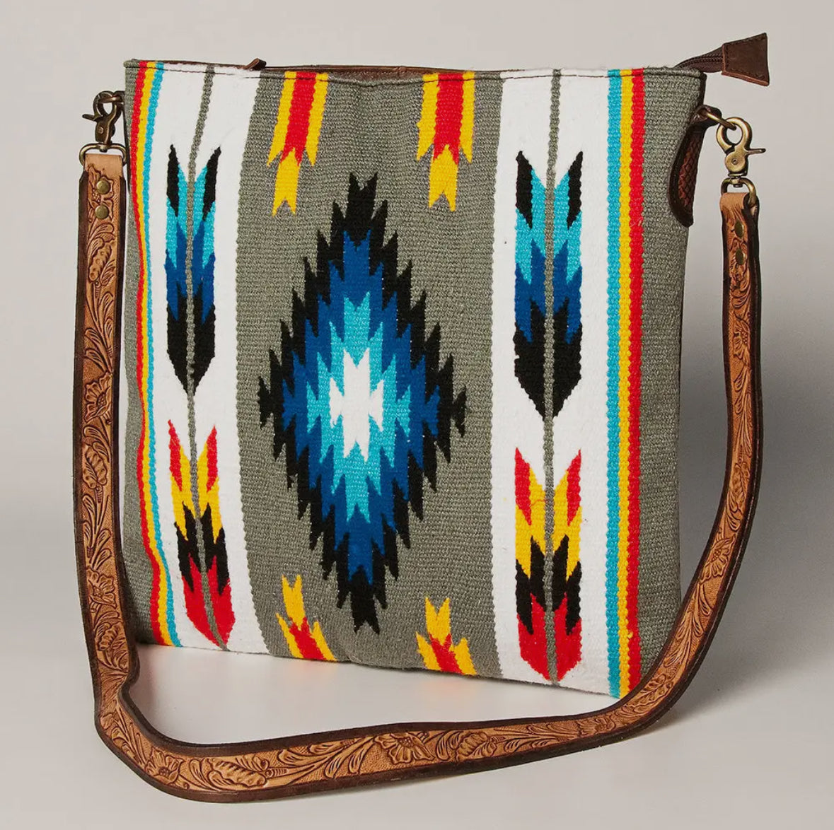 Western Wool Saddle Blanket Crossbody