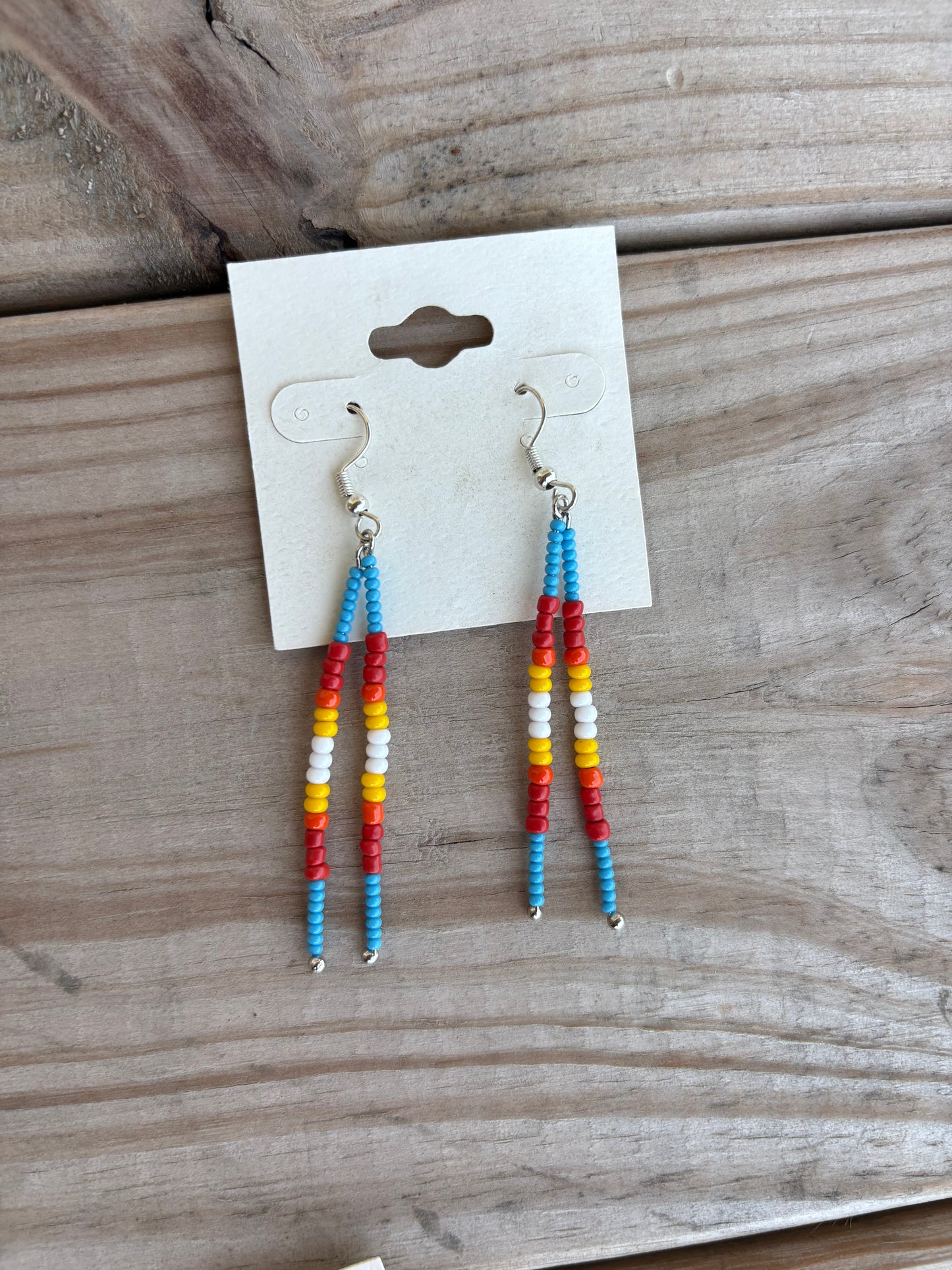 Beaded Earrings - Blue