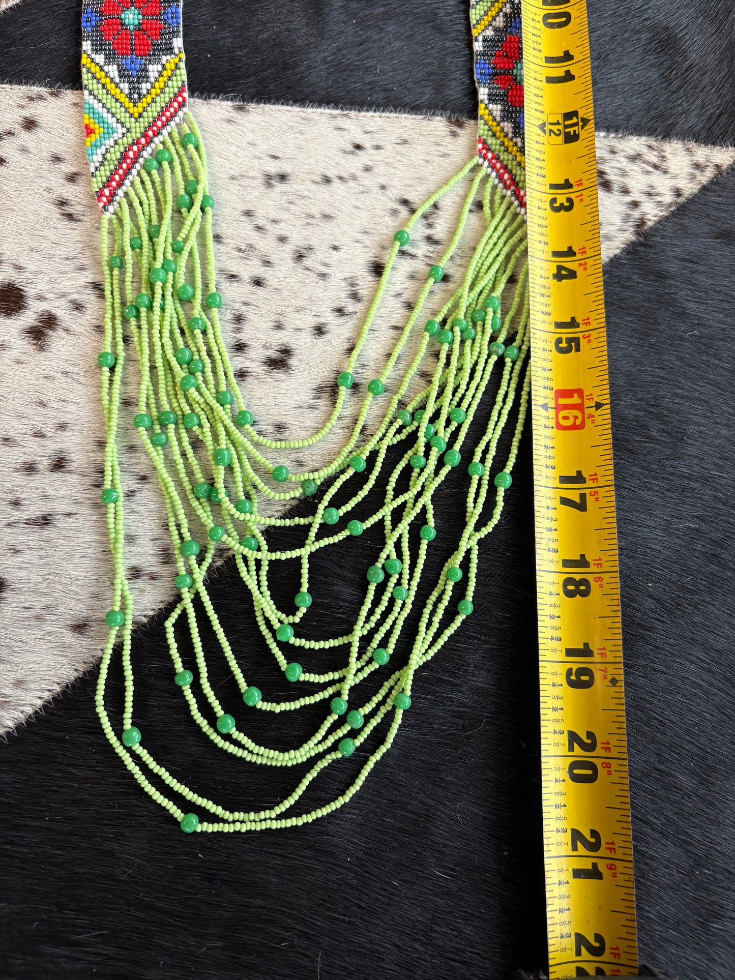 Limón Floral Beaded Necklace