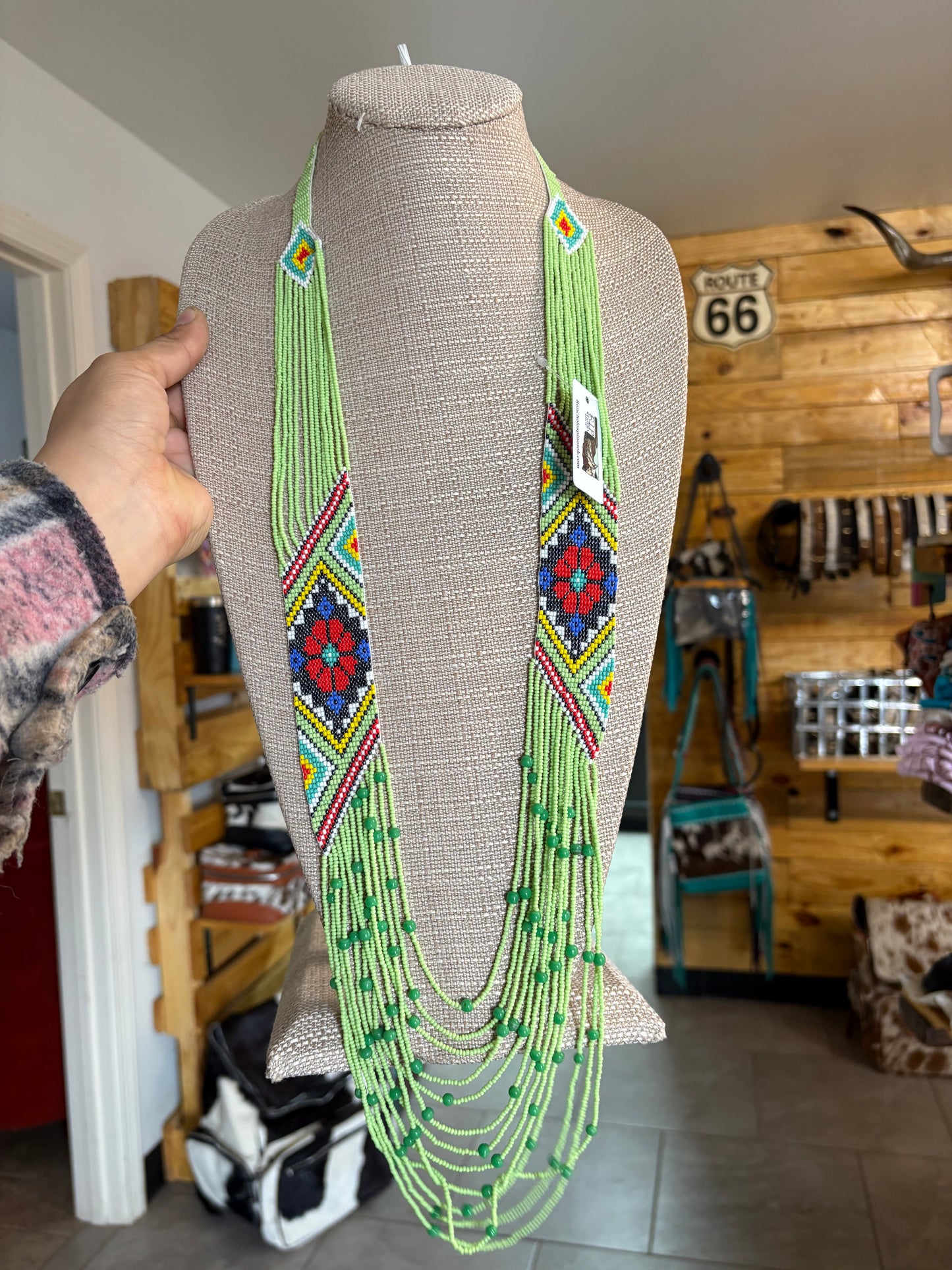 Limón Floral Beaded Necklace