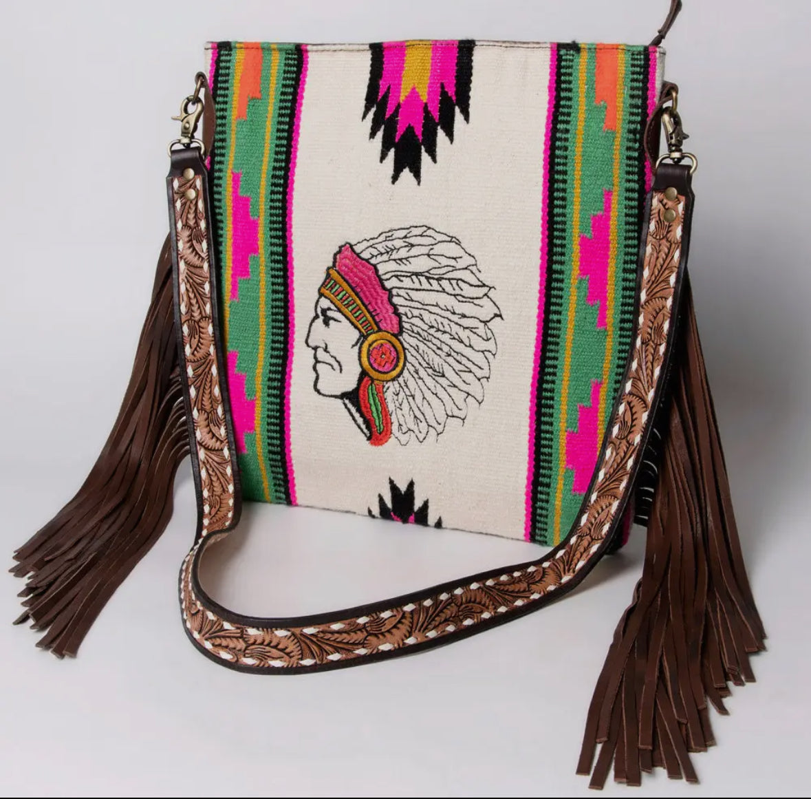 Native Wool Blanket Crossbody Purse