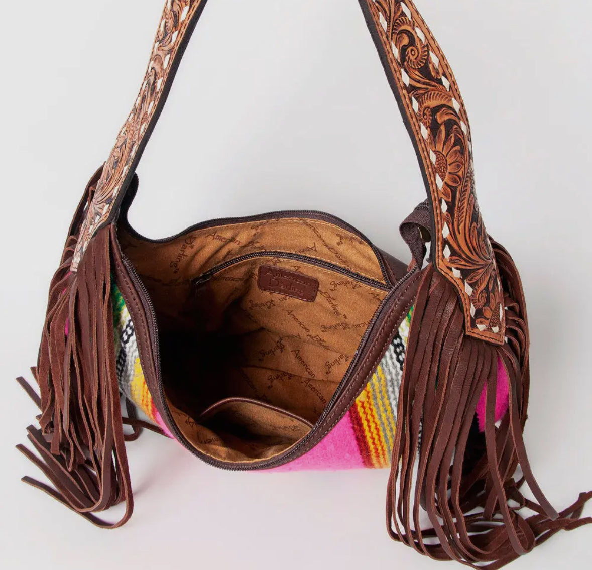 Hot Pink Western Fringe Purse