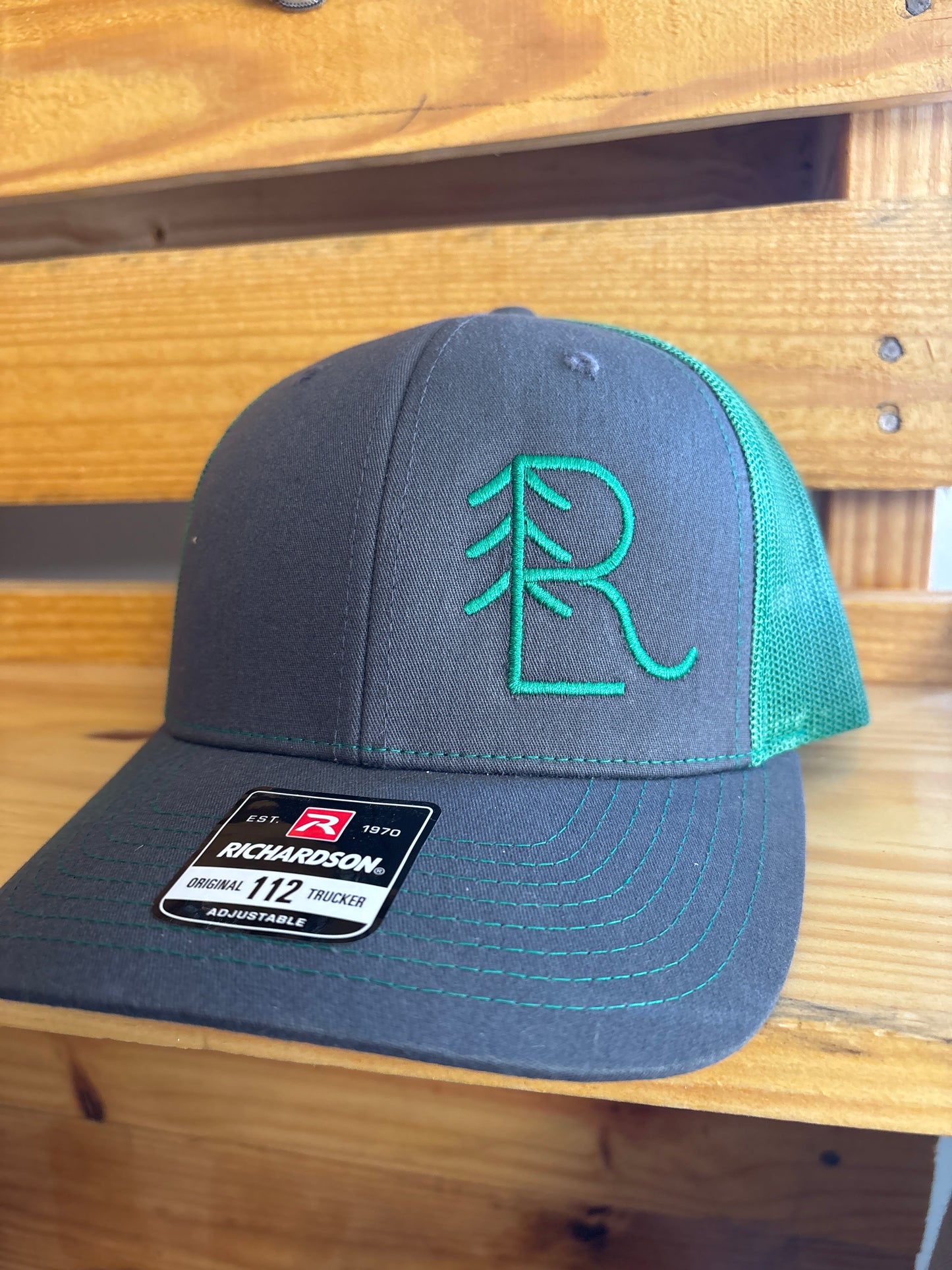 Brand Hat- Green/Gray