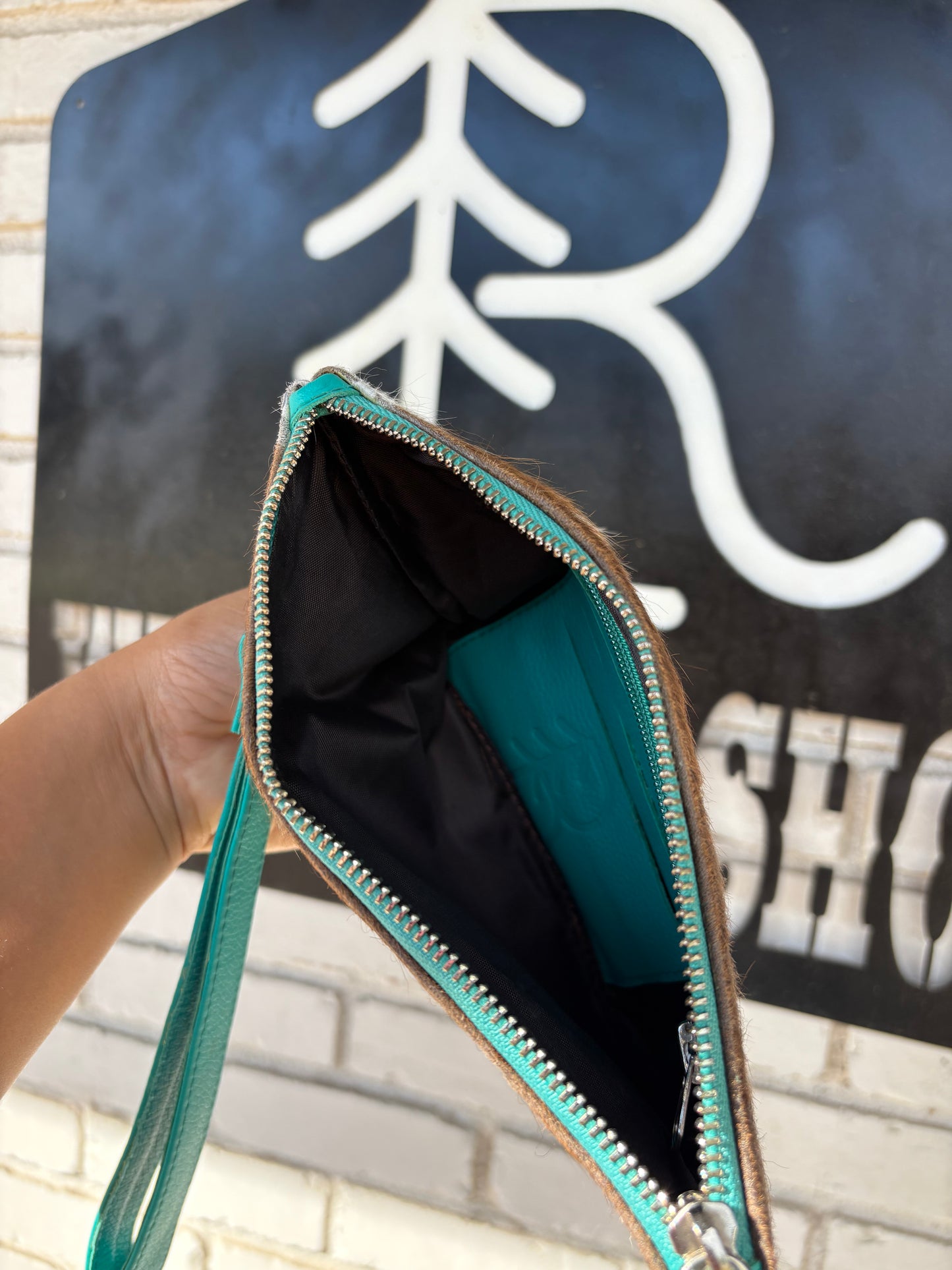 Cowhide Fringe Wristlet Purse (1)