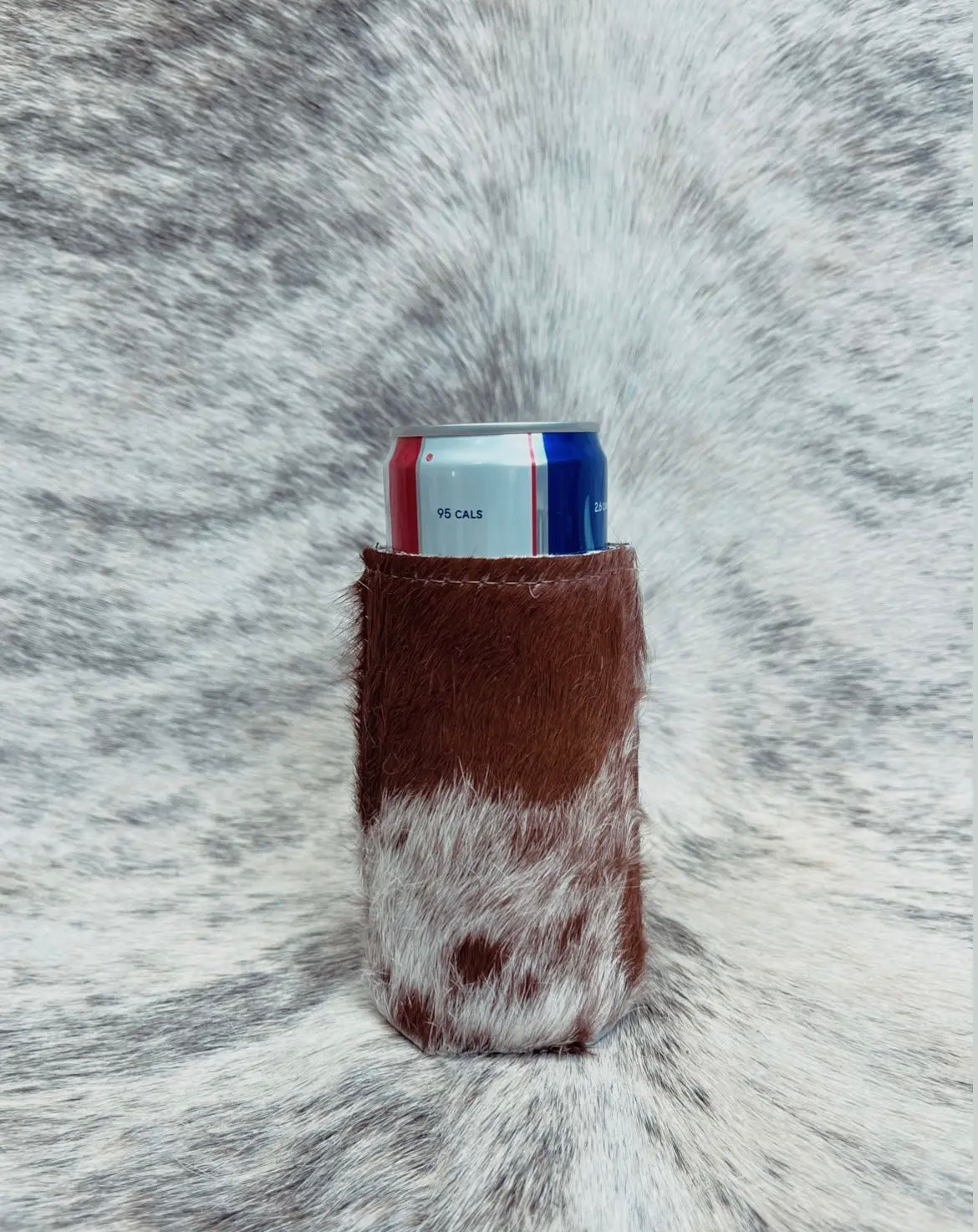 Cowhide Koozies - Skinny Can