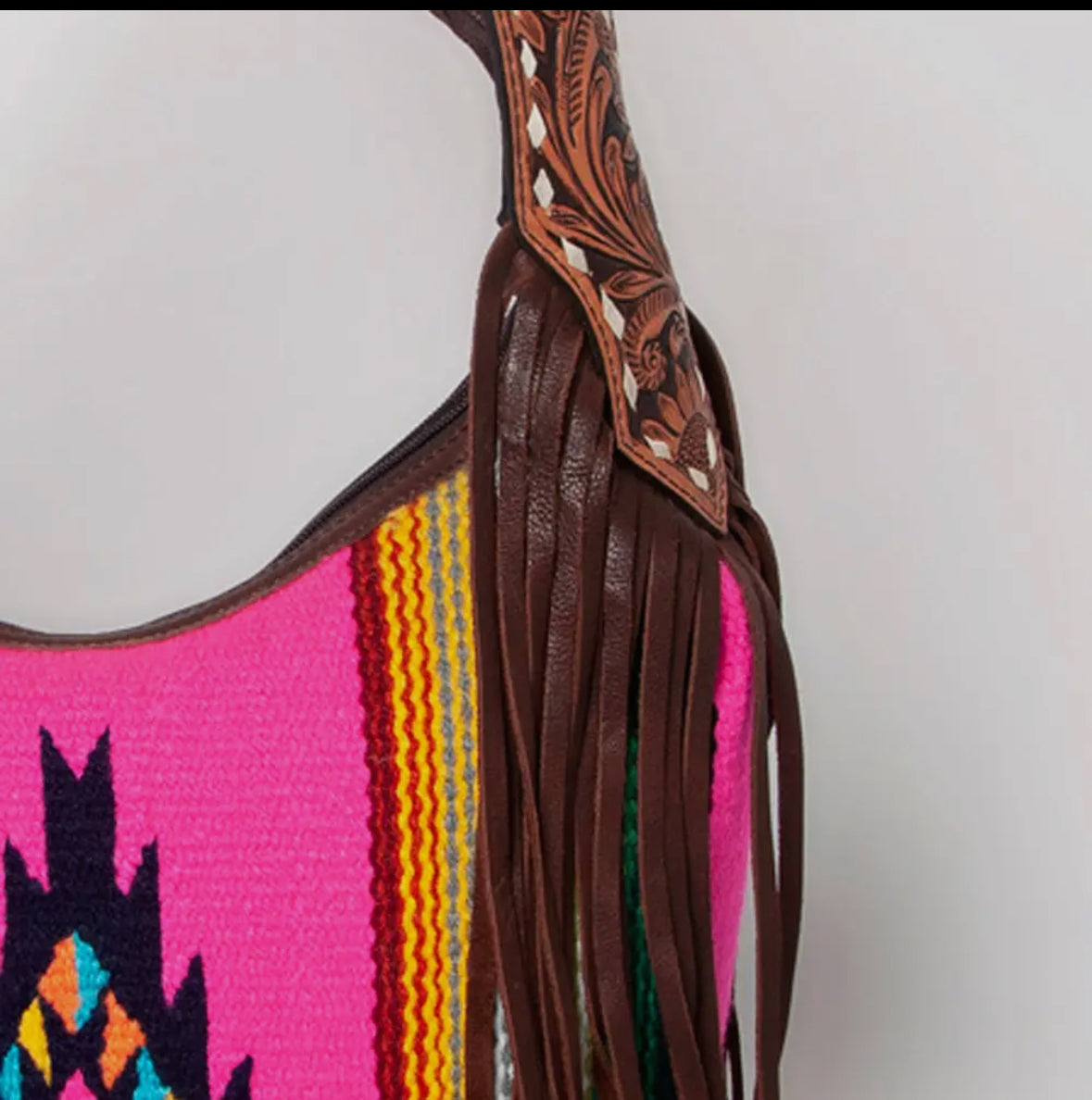Hot Pink Western Fringe Purse