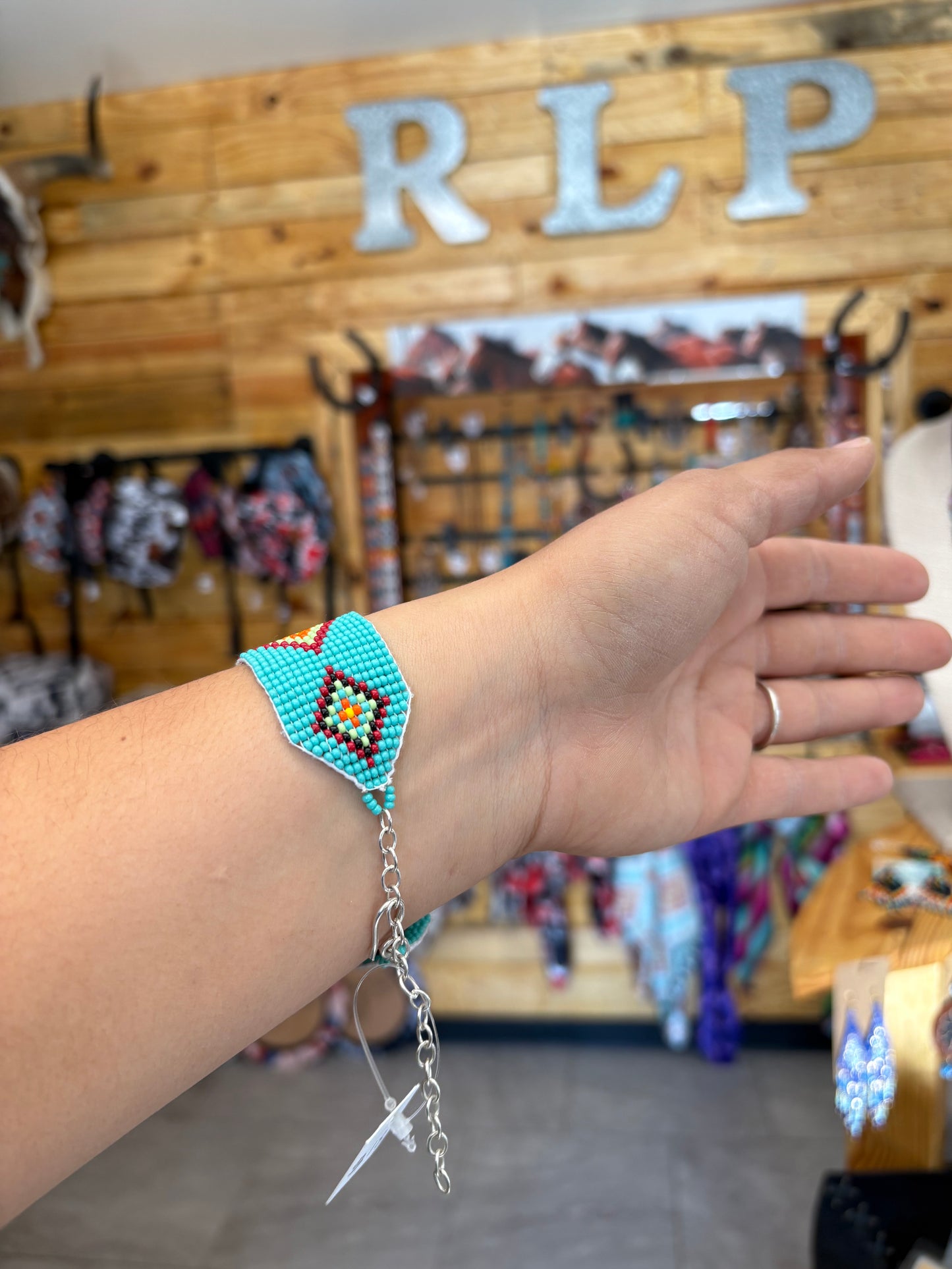 Turquoise Diamond Beaded Bracelet (matching)
