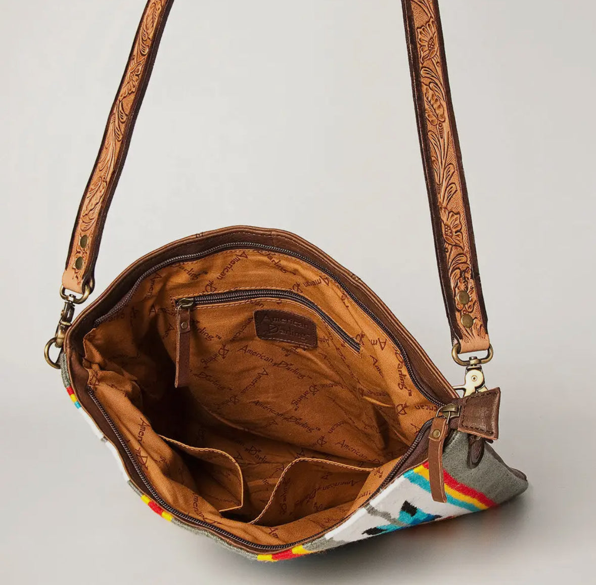 Western Wool Saddle Blanket Crossbody