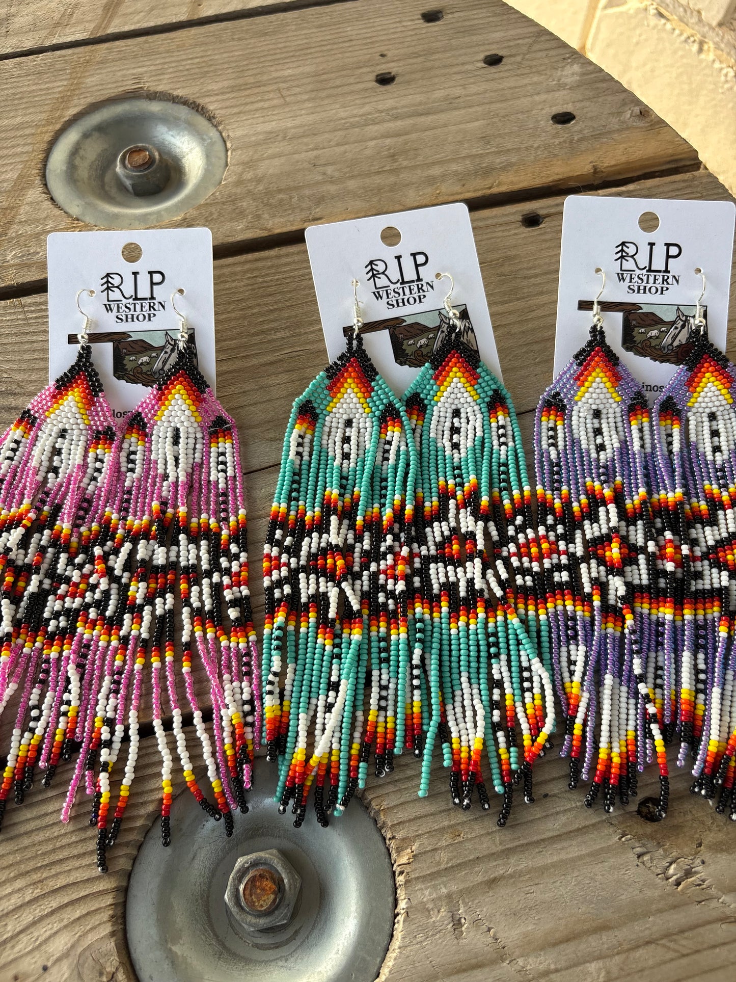 Purple Feather Earrings