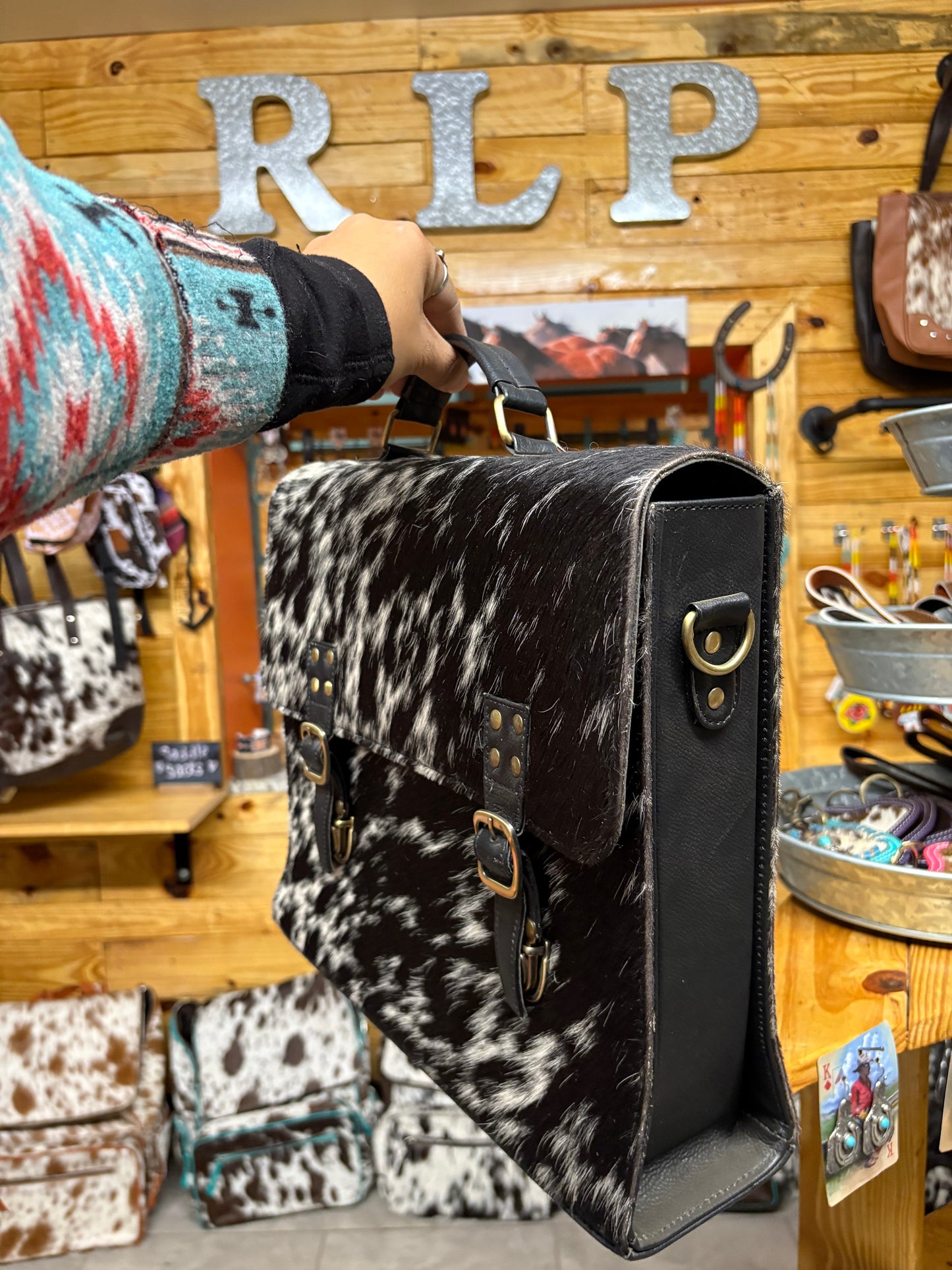 Cowhide Briefcase- Laptop Bag- Business