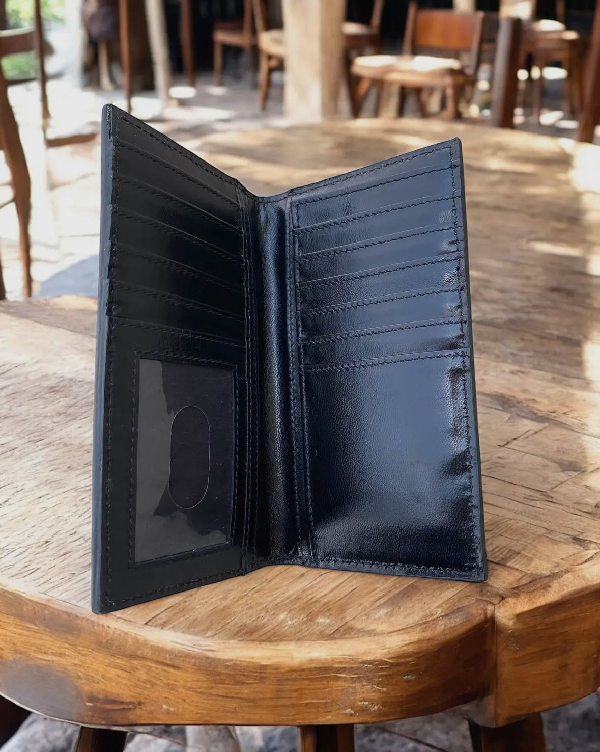 Tan Leather + Cowhide Wallet