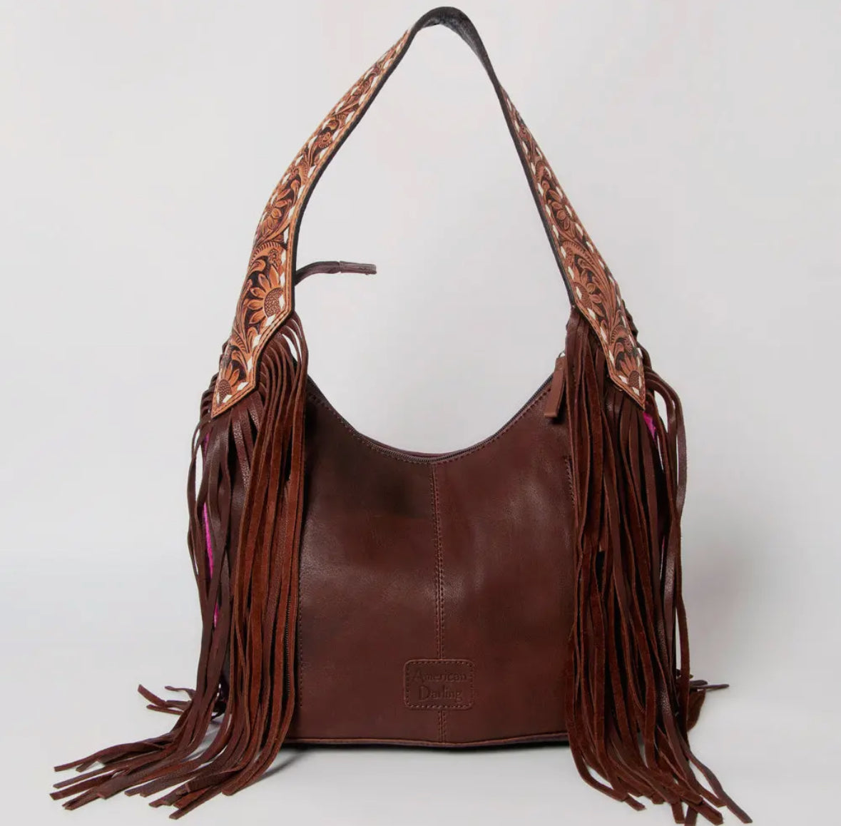 Hot Pink Western Fringe Purse