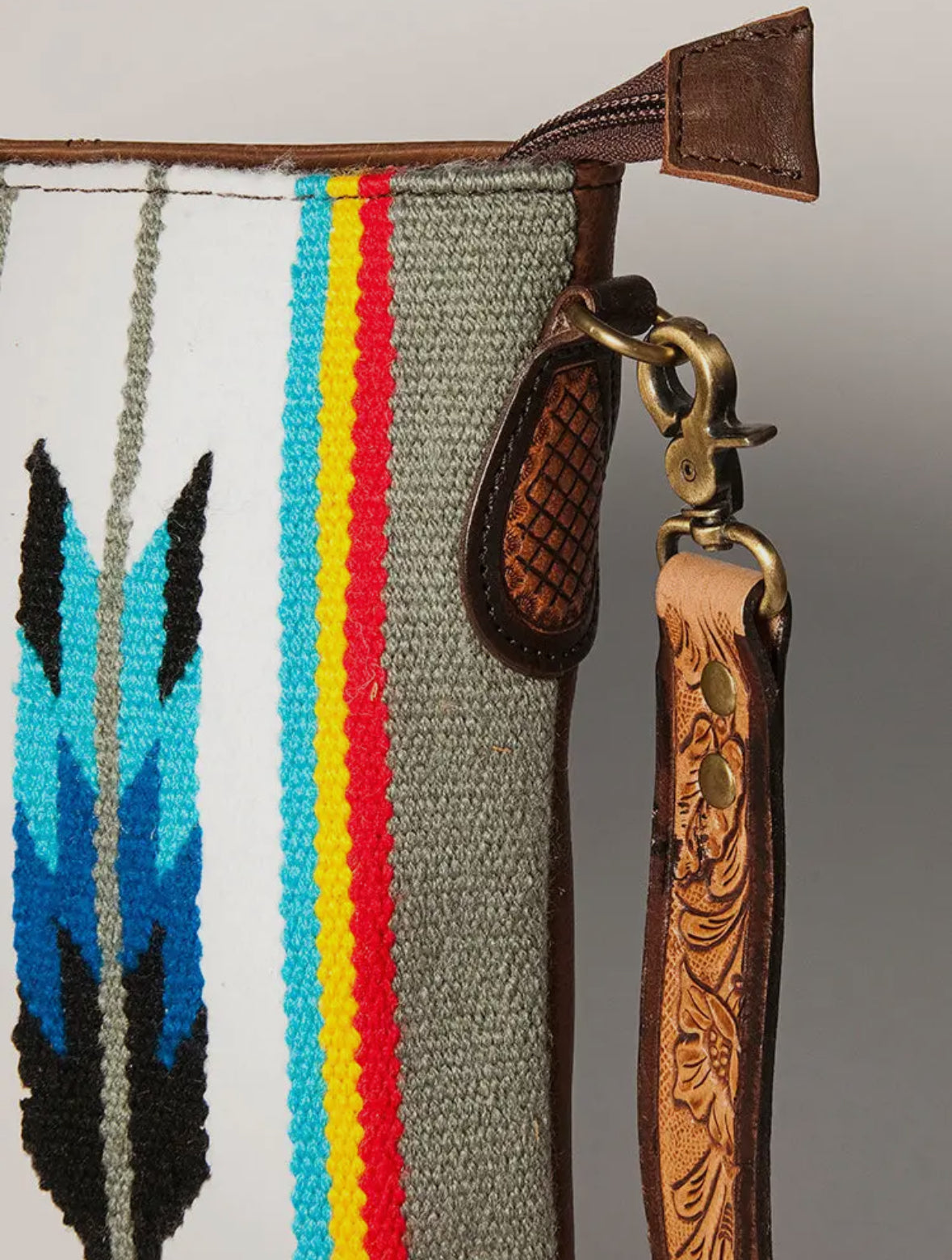 Western Wool Saddle Blanket Crossbody