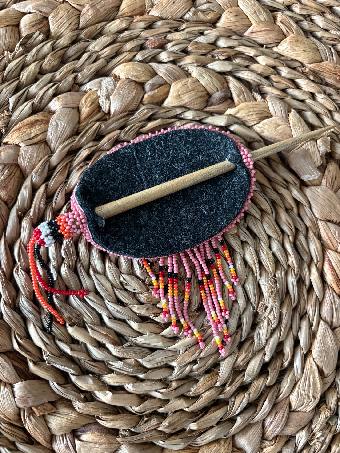 Beaded Barrette - Bison