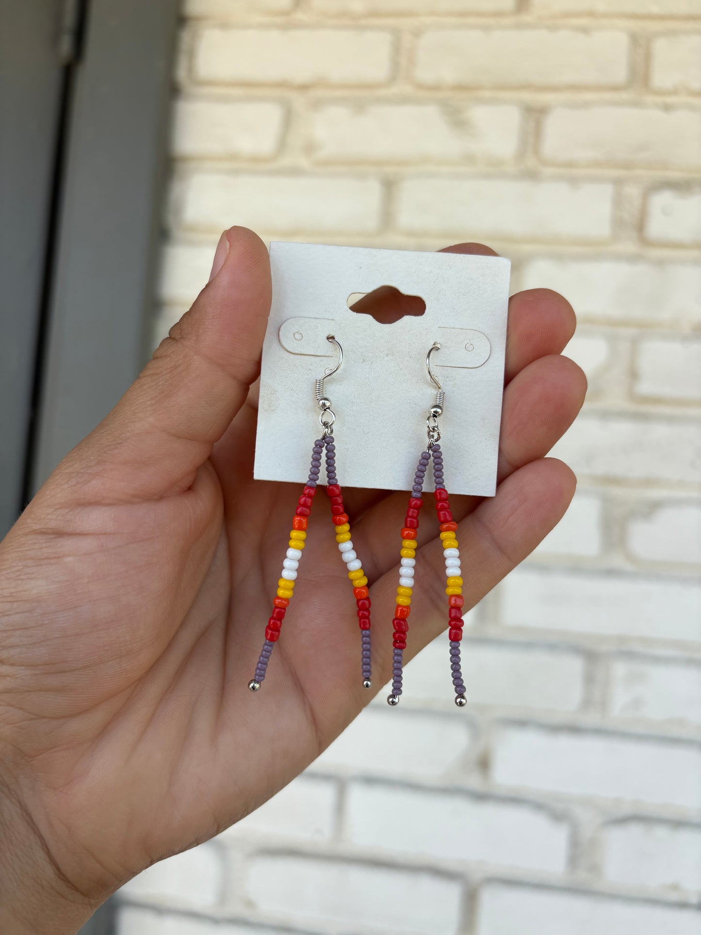 Bead Earrings - Lilac
