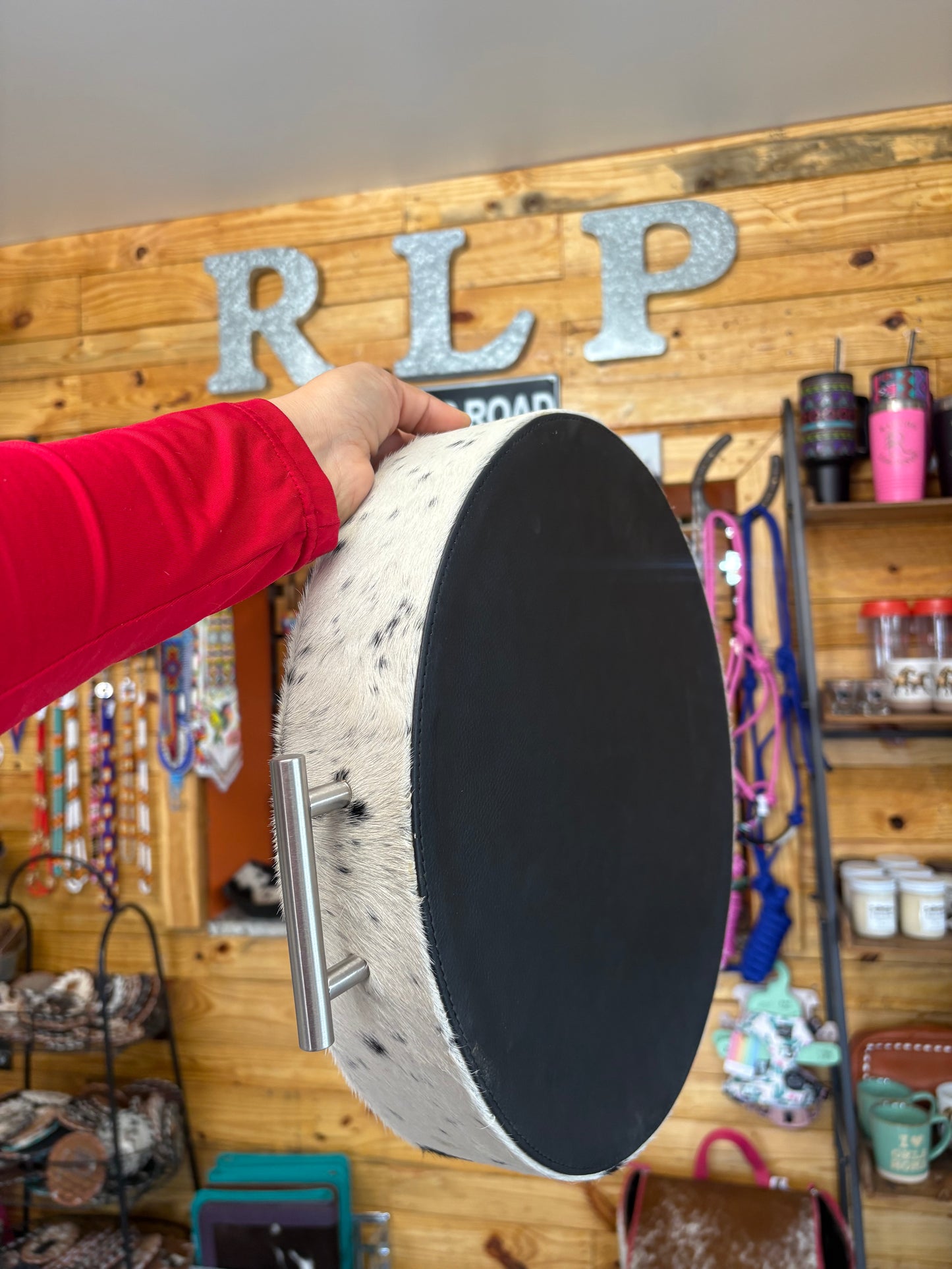 Cowhide Tray - Decor- Medium