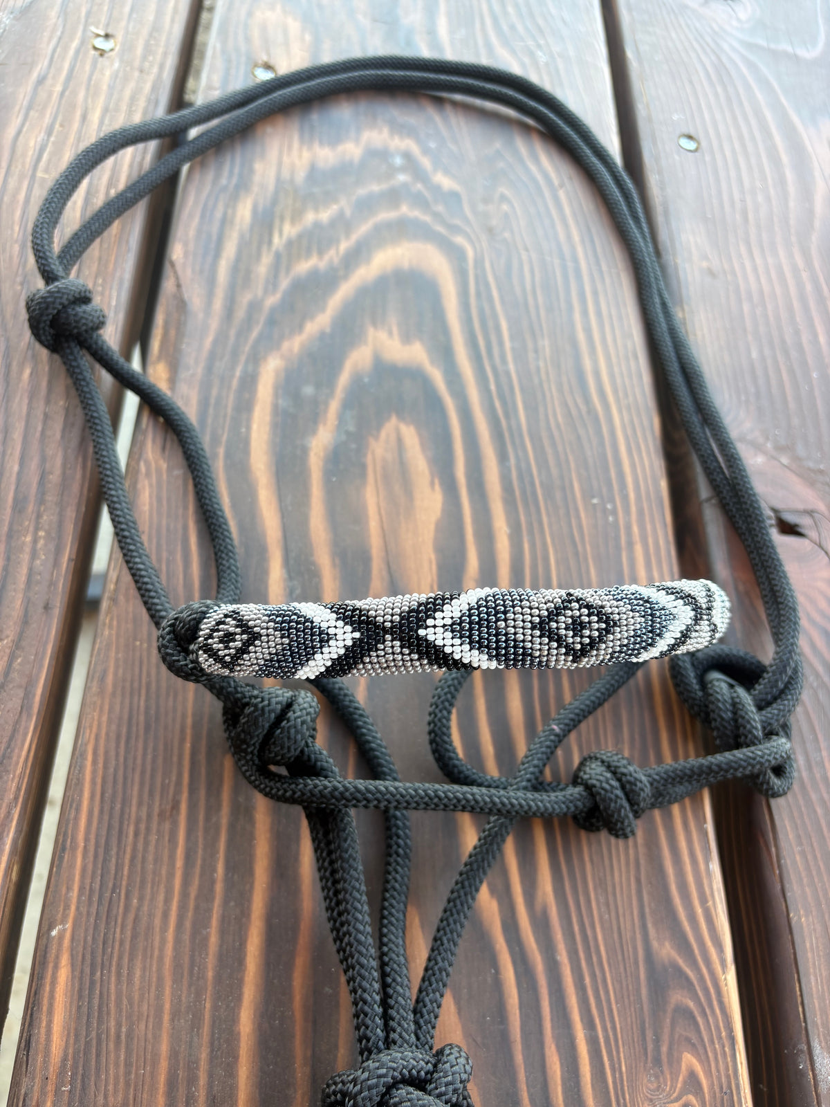 Horse Rope Halter- Black