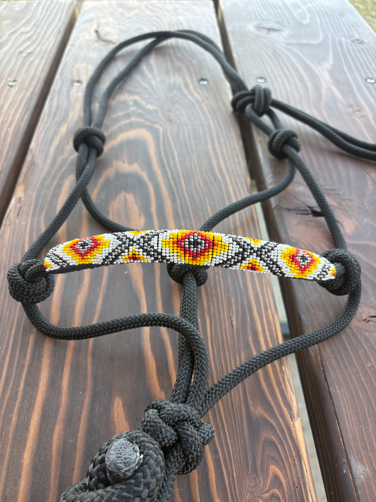 Horse Rope Halter - Black