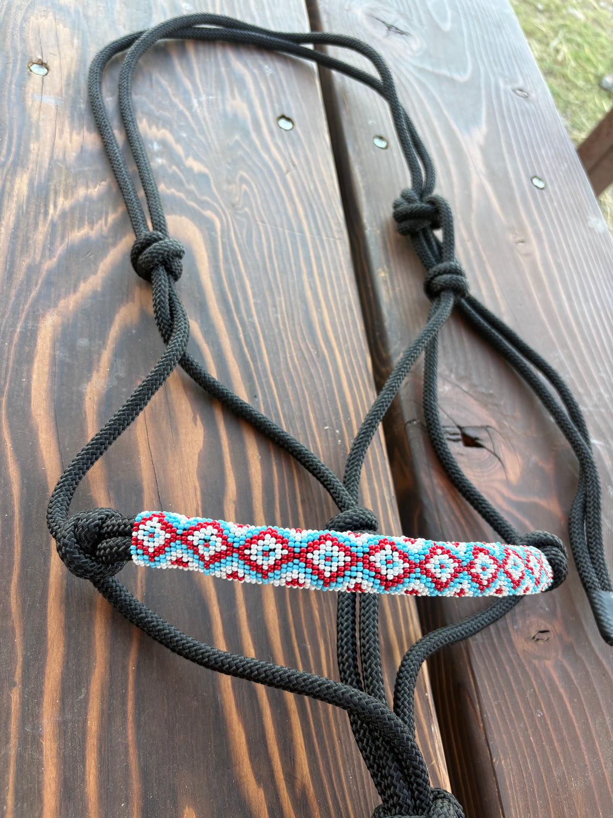 Horse Rope Halter - Black