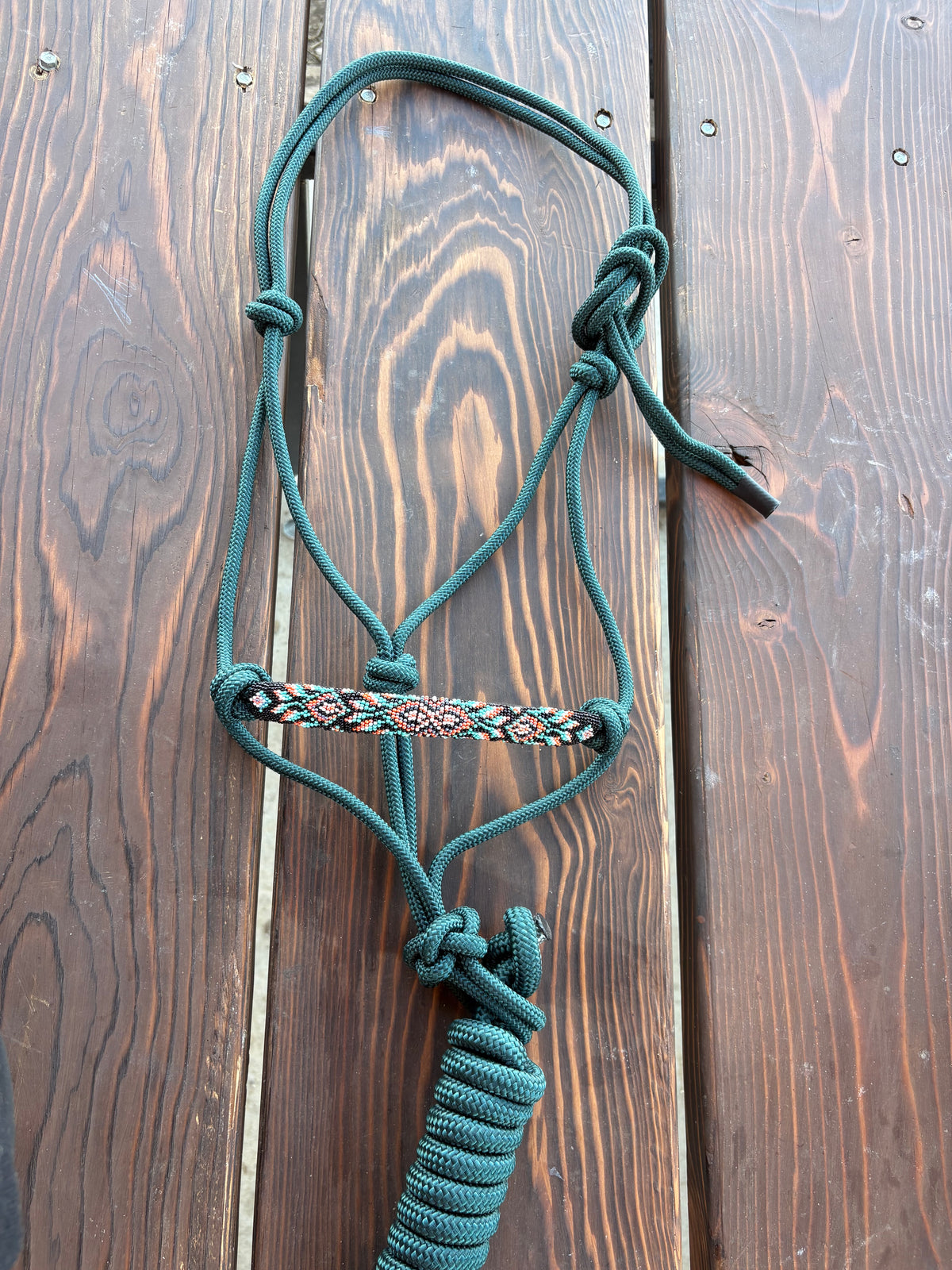 Horse Rope Halter - Forest Green