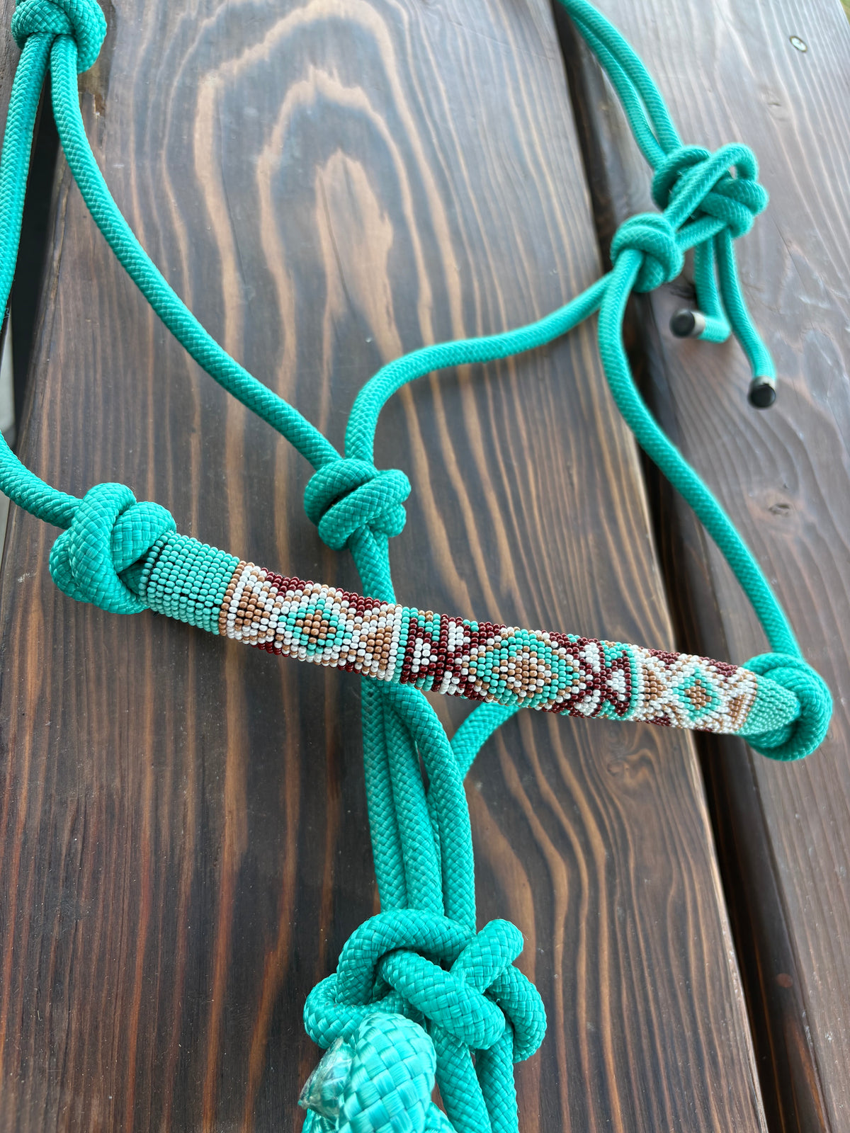 Horse Rope Halter - Turquoise