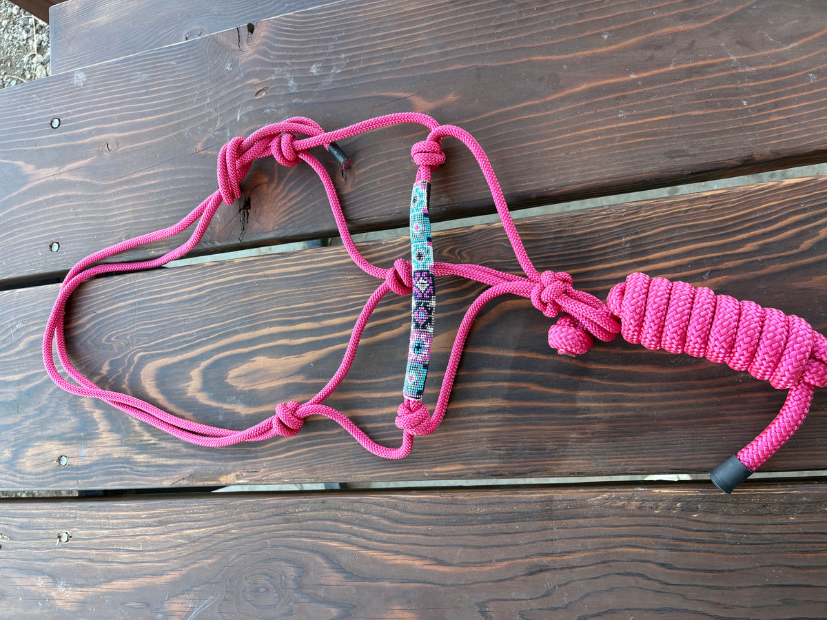 Horse Rope Halter - Pink