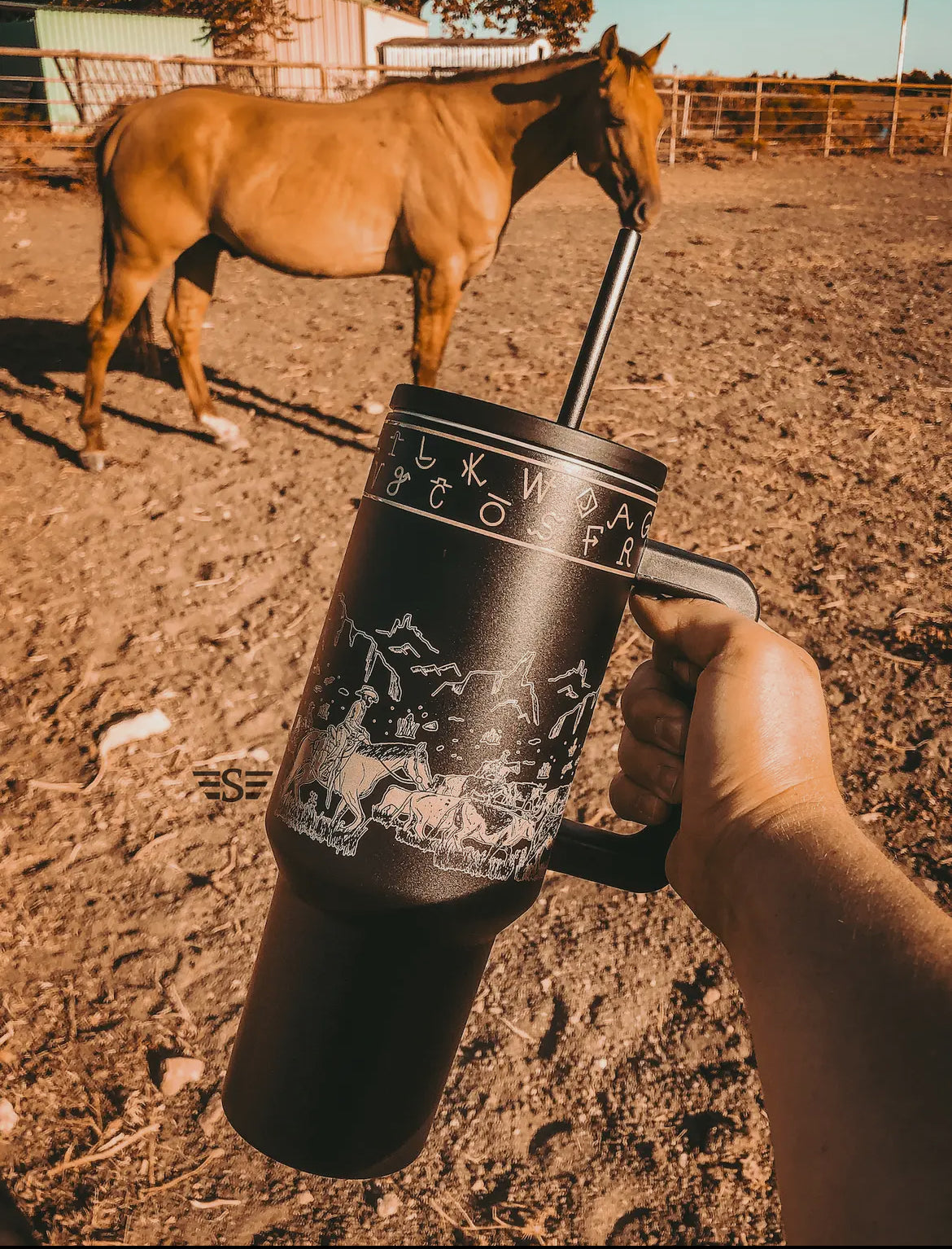 BLACK Cattle Drive Tumbler 40oz