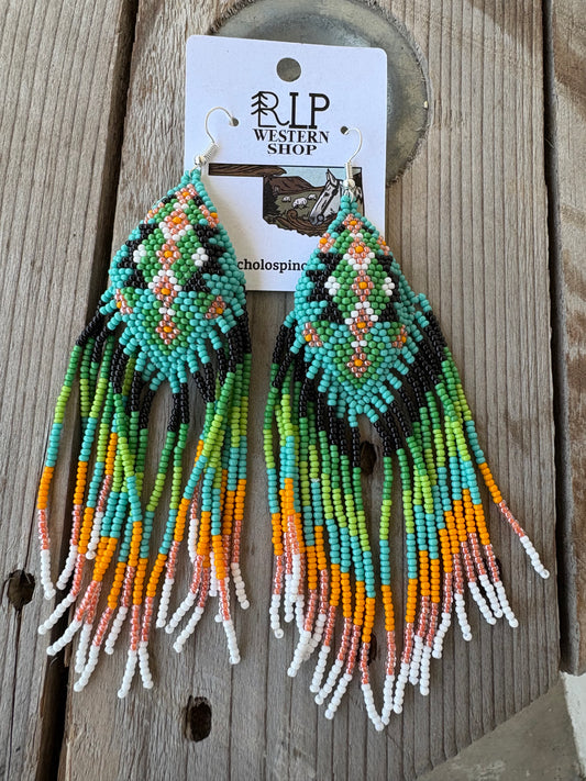Mad Hatter Beaded Earrings