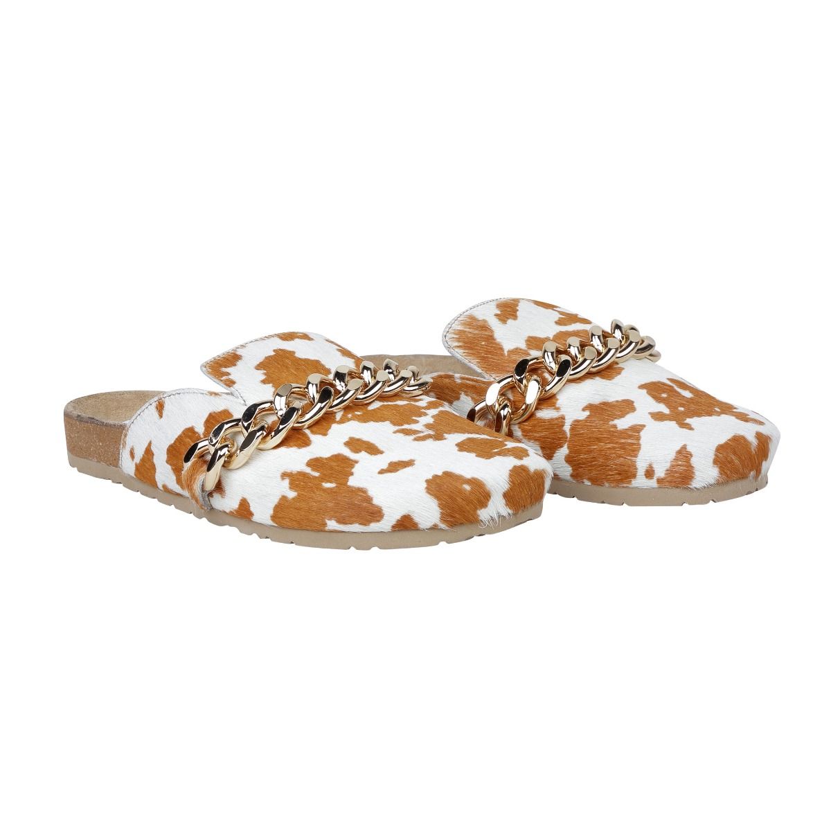 Cowprint on Cowhide Sandals