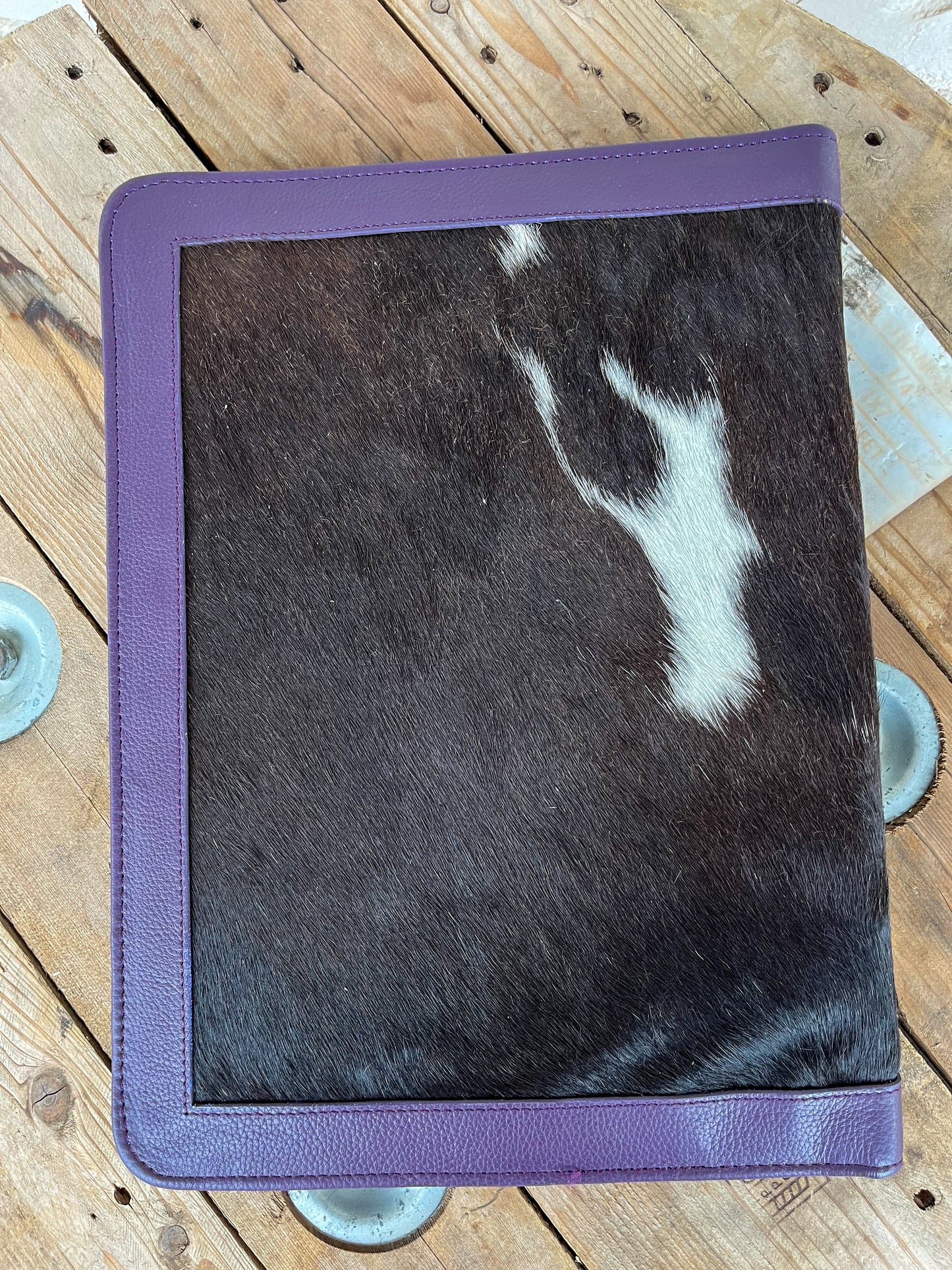 Cowhide + Purple Leather Planner (3)