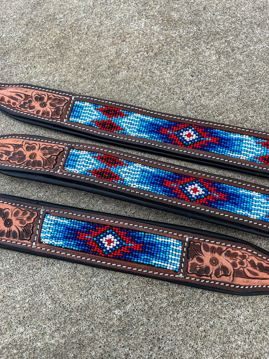 Captain America Beaded Dog Collar