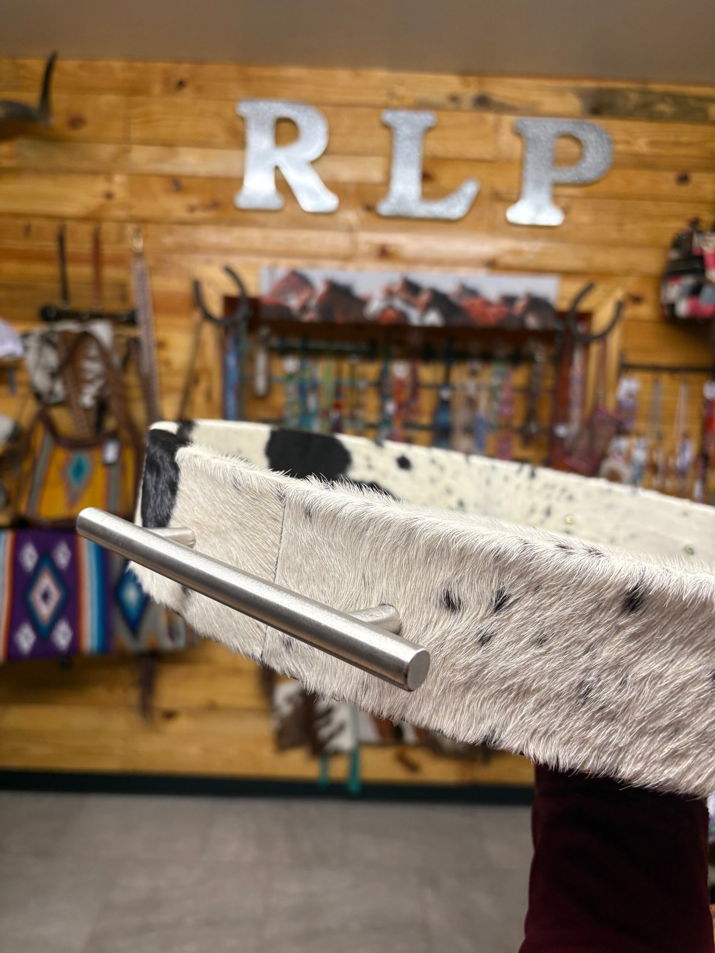 Large Cowhide Tray - Decor