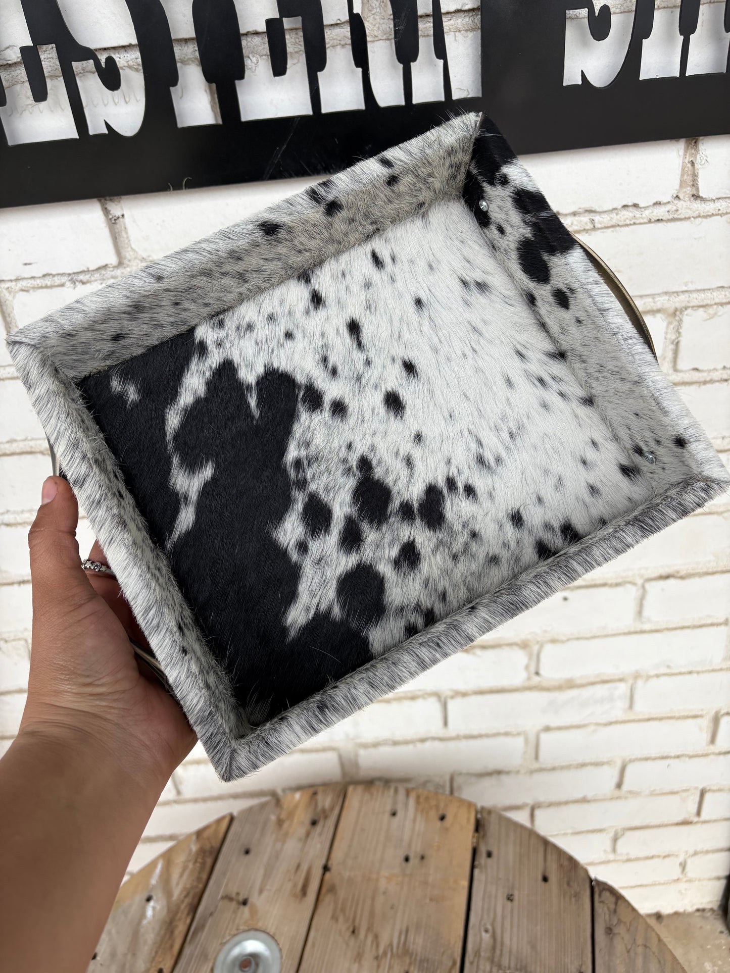 Small Cowhide Tray