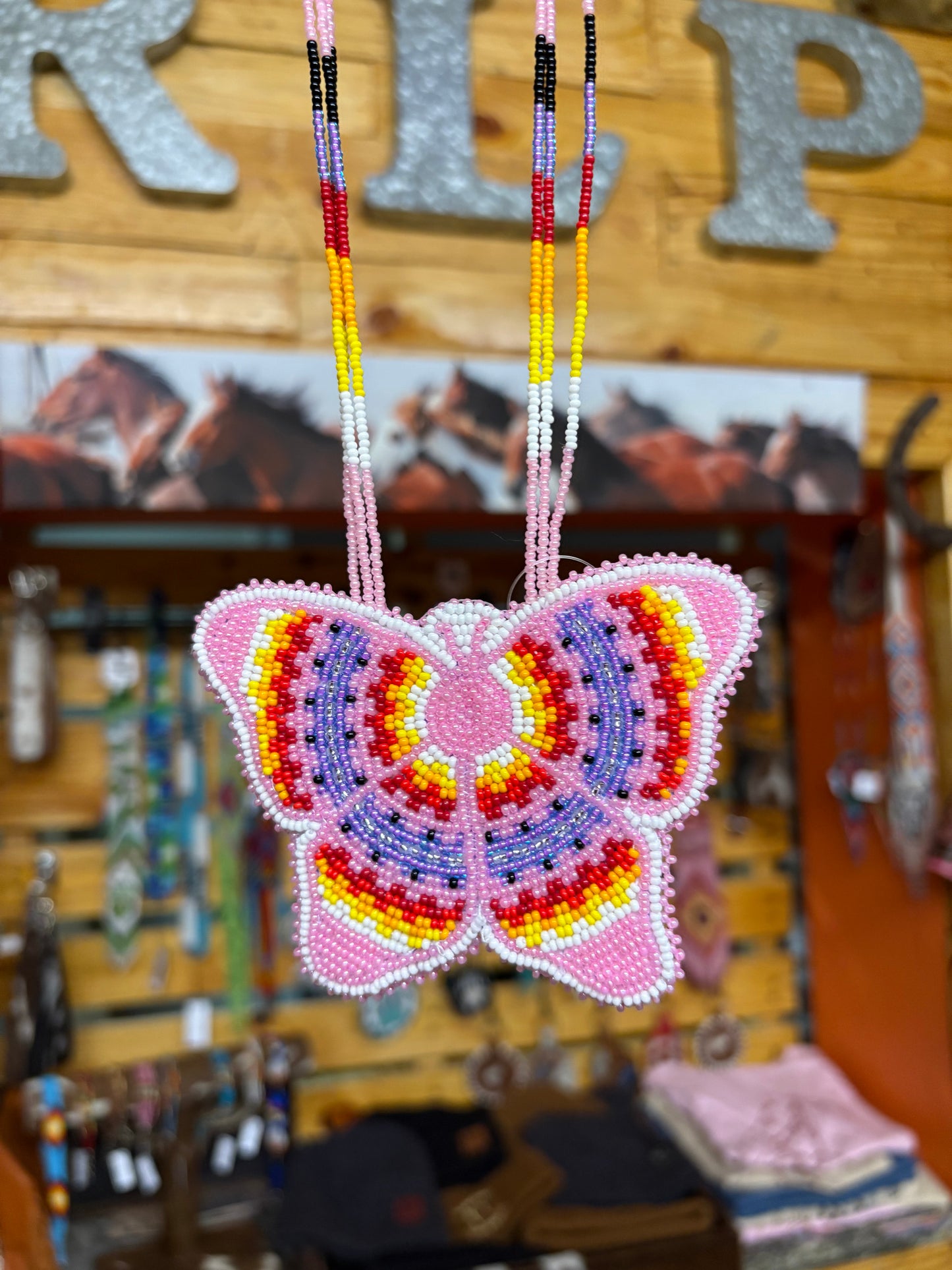 Butterfly Beaded Necklace