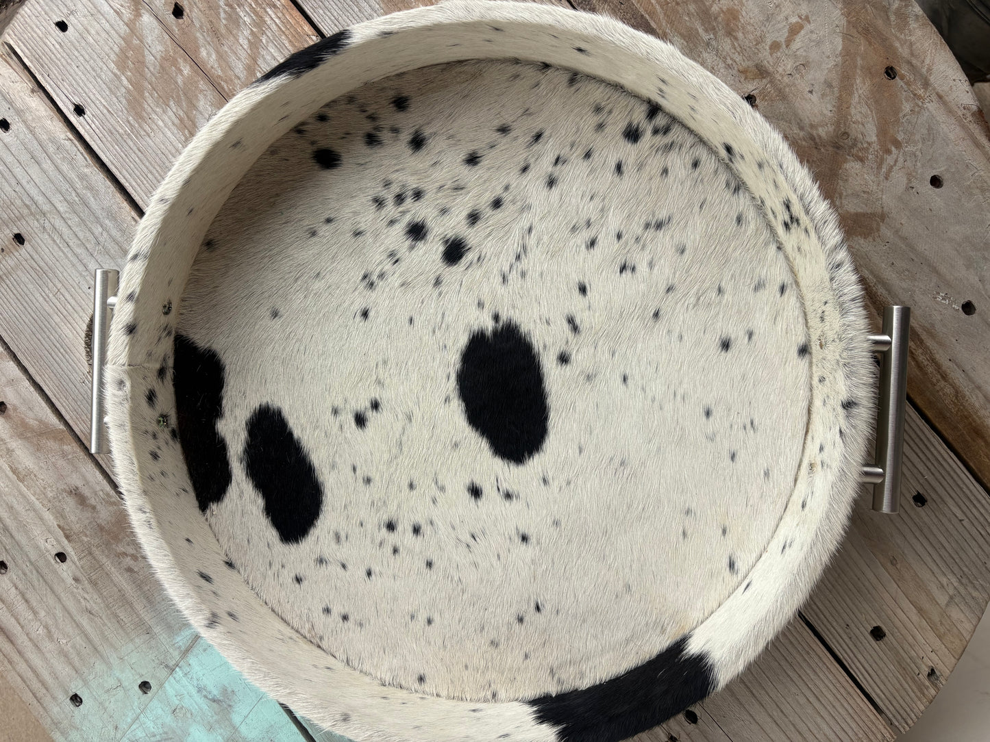 Cowhide Tray - Decor- Medium