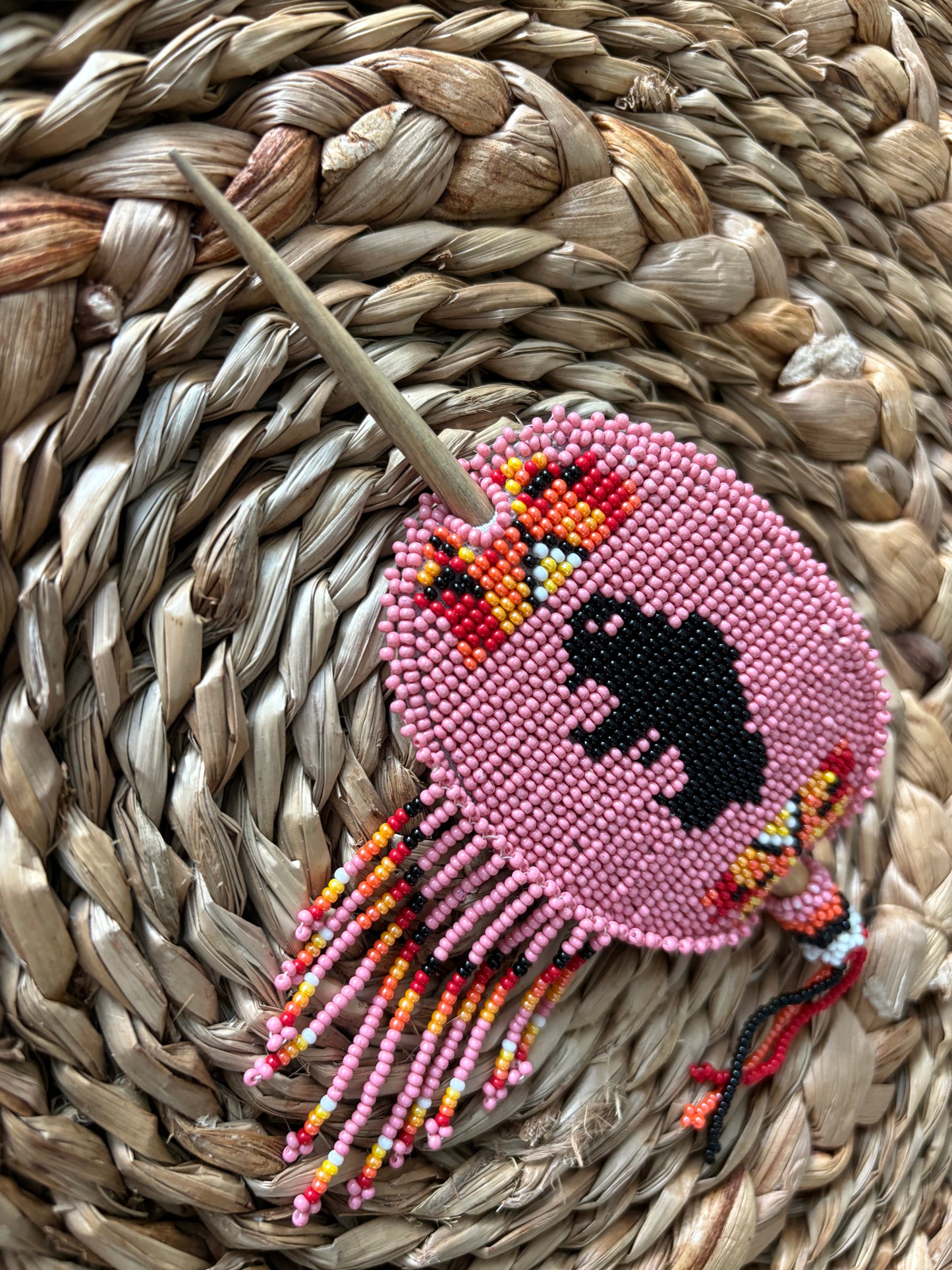 Beaded Barrette - Bison