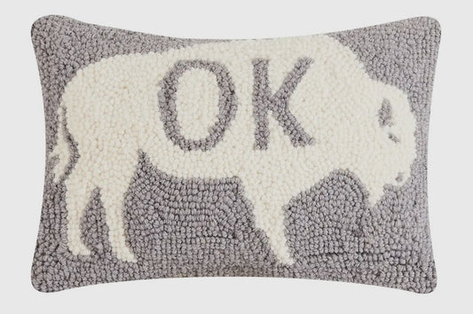 OK Buffalo Throw Pillow