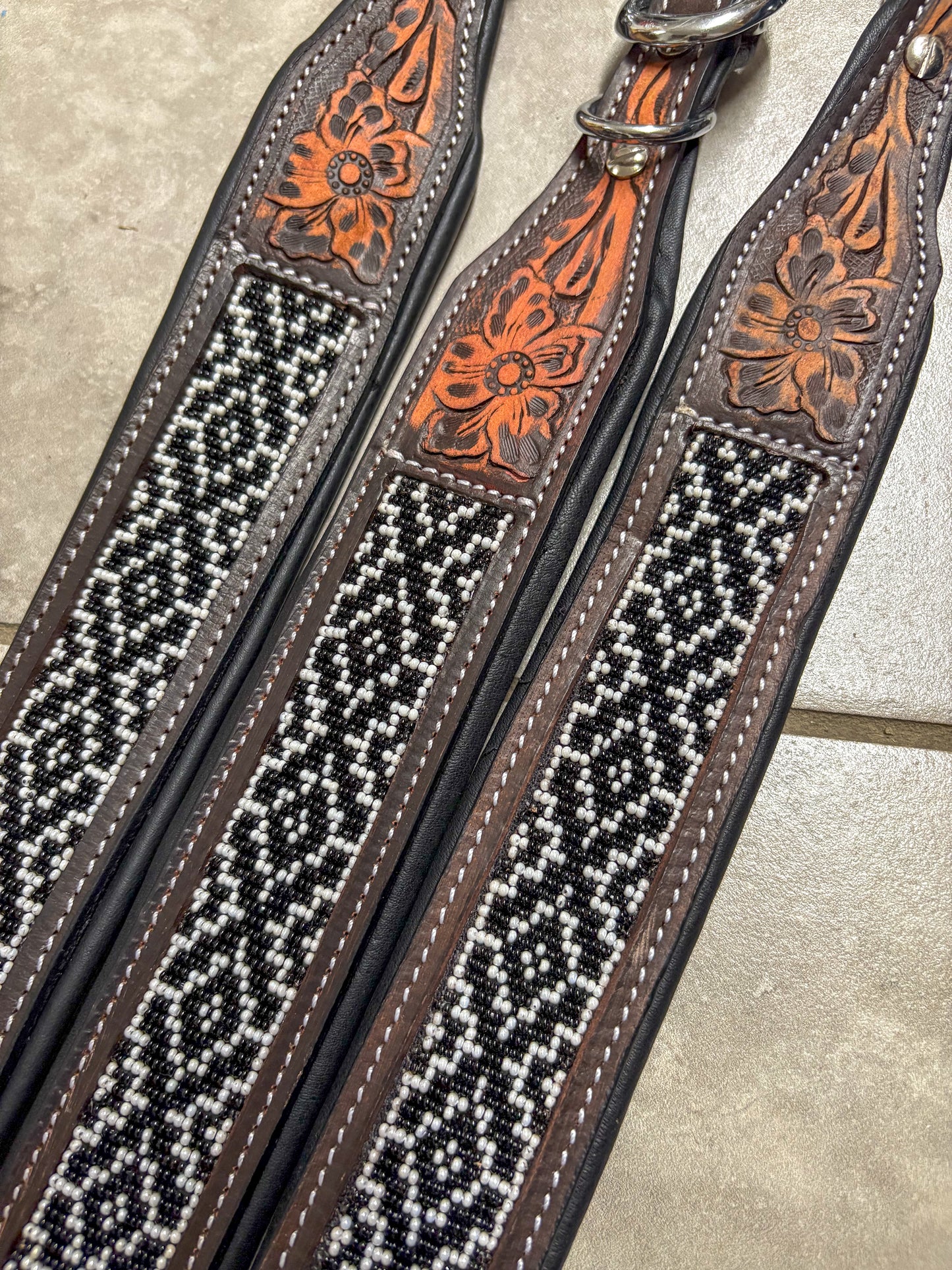 Yin & Yang Beaded Dog Collar