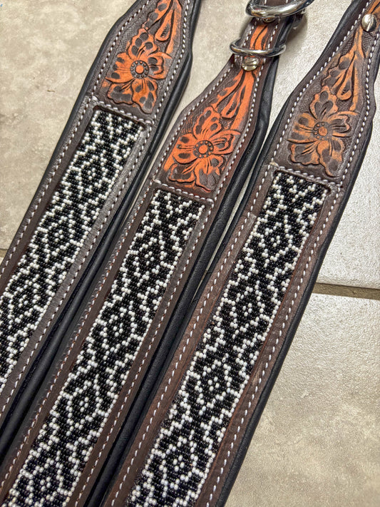 Yin & Yang Beaded Dog Collar