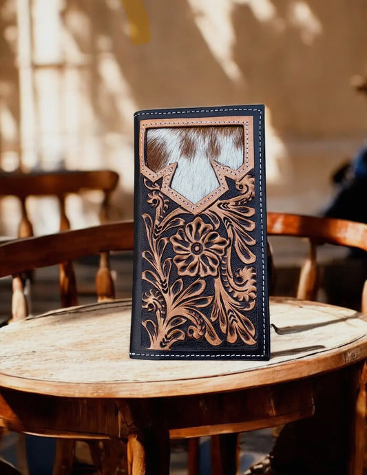 Cowhide + Leather Wallet