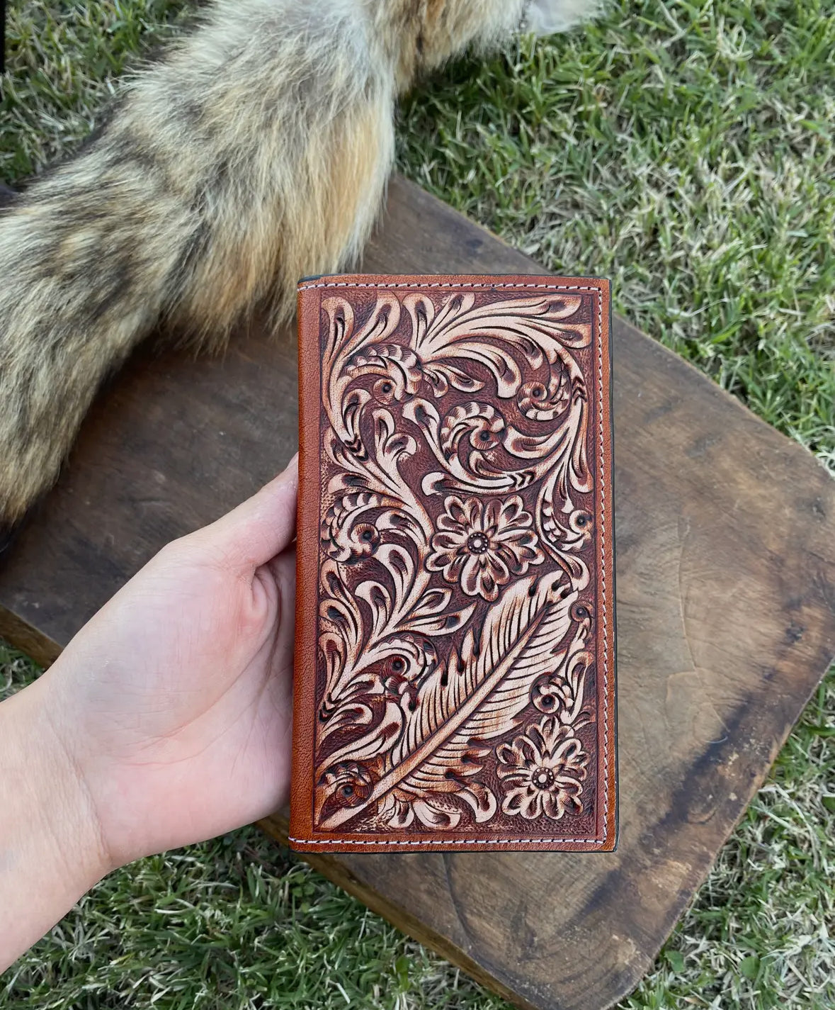 Tooled Leather Wallet