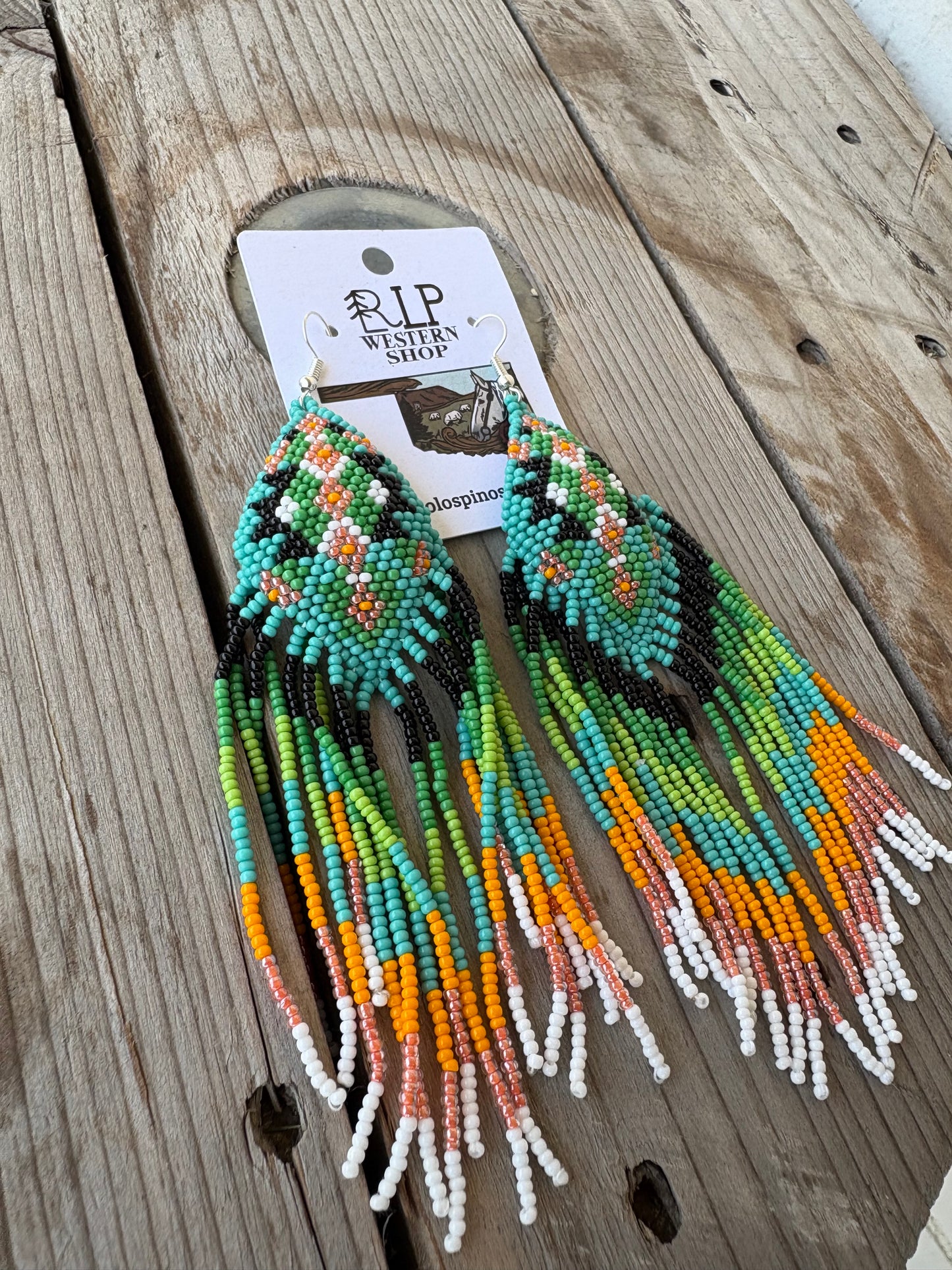 Mad Hatter Beaded Earrings
