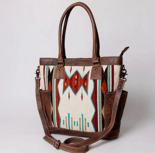 White Serape Tote